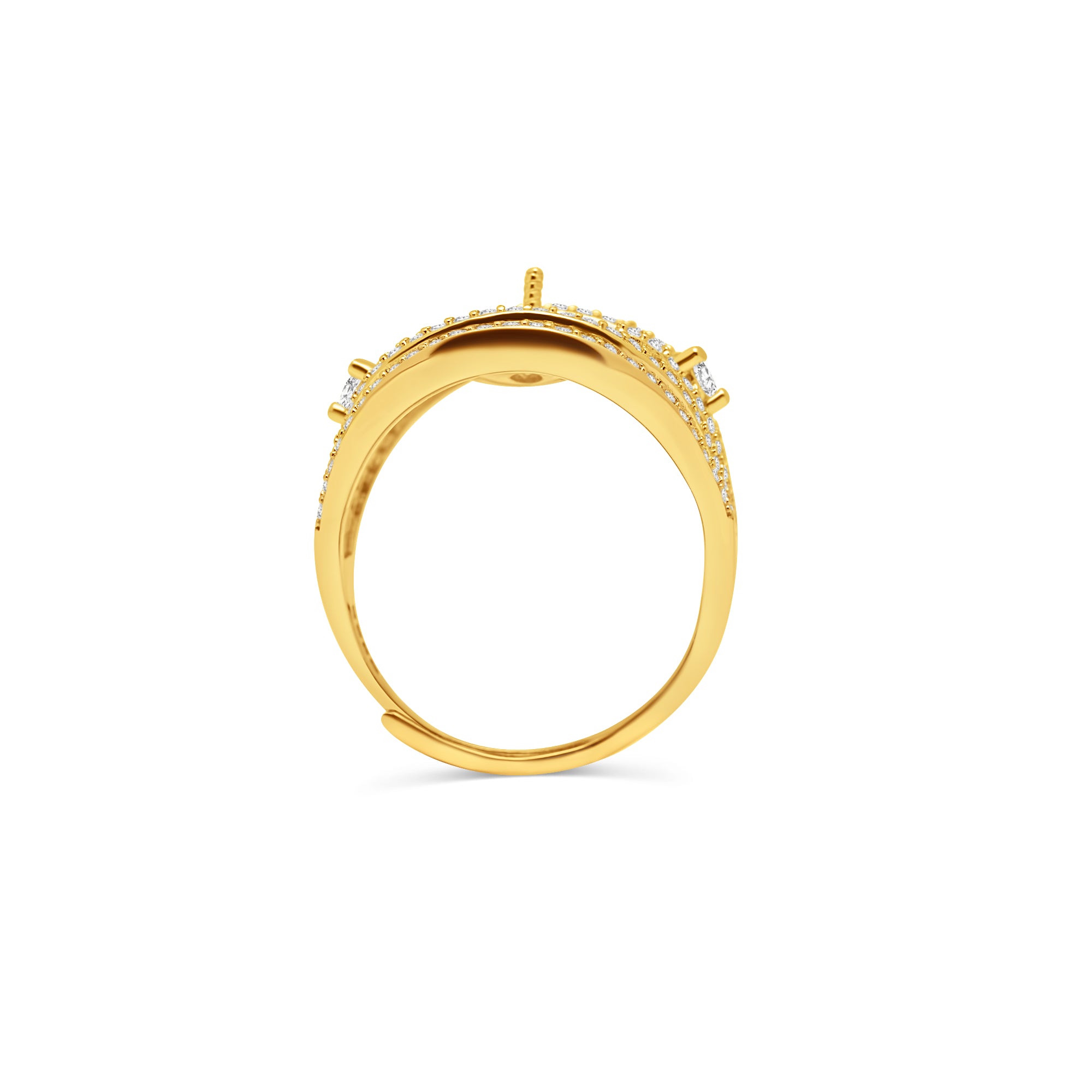 Adjustable Ring 925 Silver for pearl SC473G