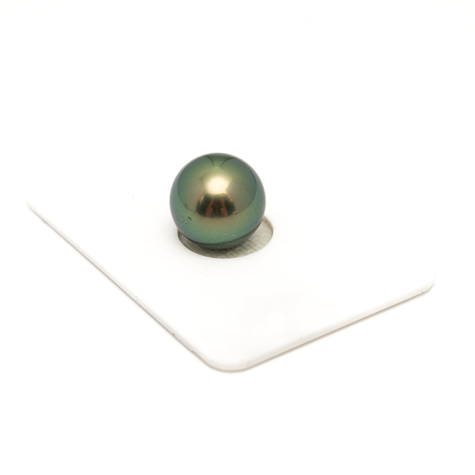 1pcs "High Luster" Green 12.3mm - RSR AAA Quality Tahitian Pearl Single LP2403 OR6