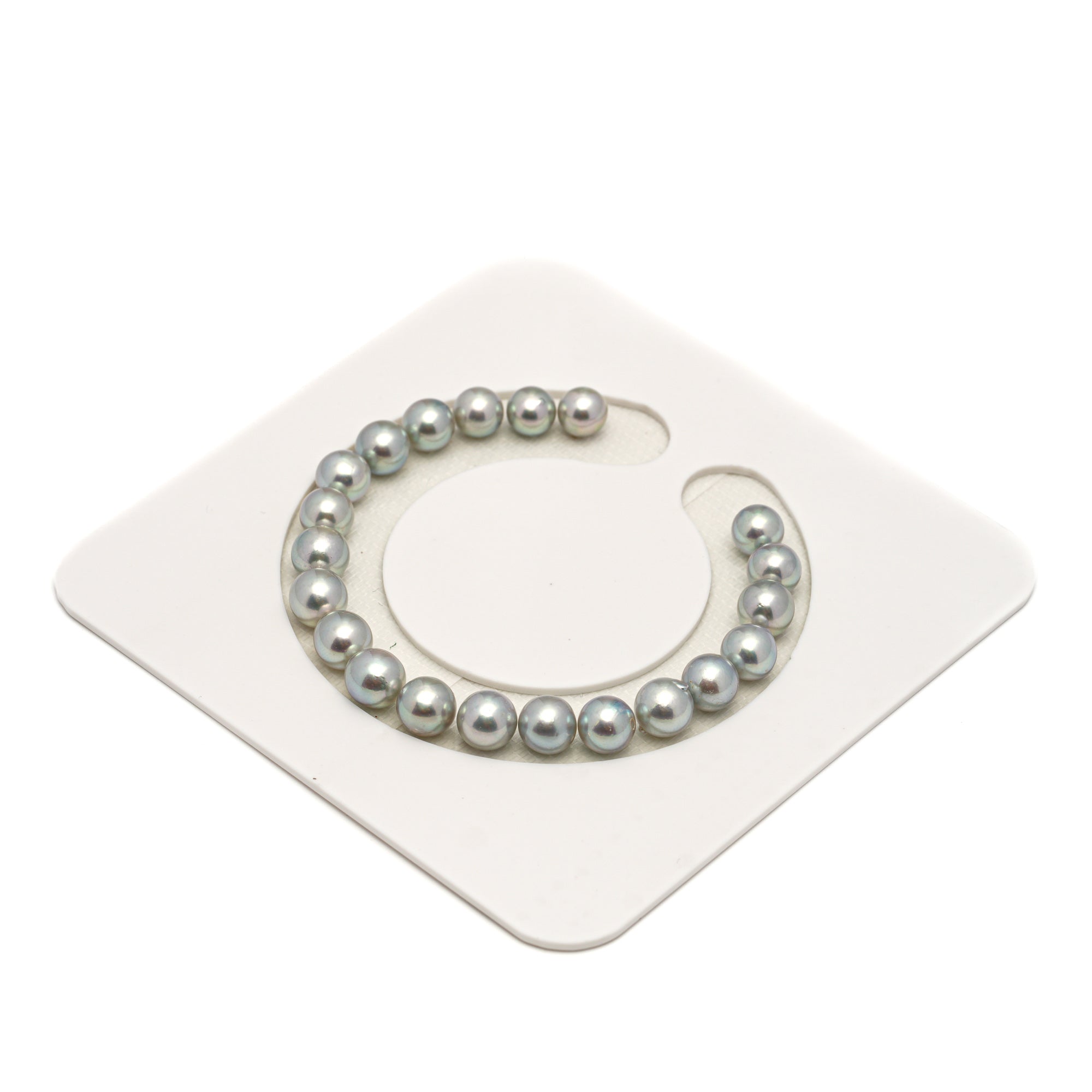 21pcs Akoya Pearl Silver 7-7.8mm - SR/NR AA/A Quality Bracelet AKBR2396 CMA1