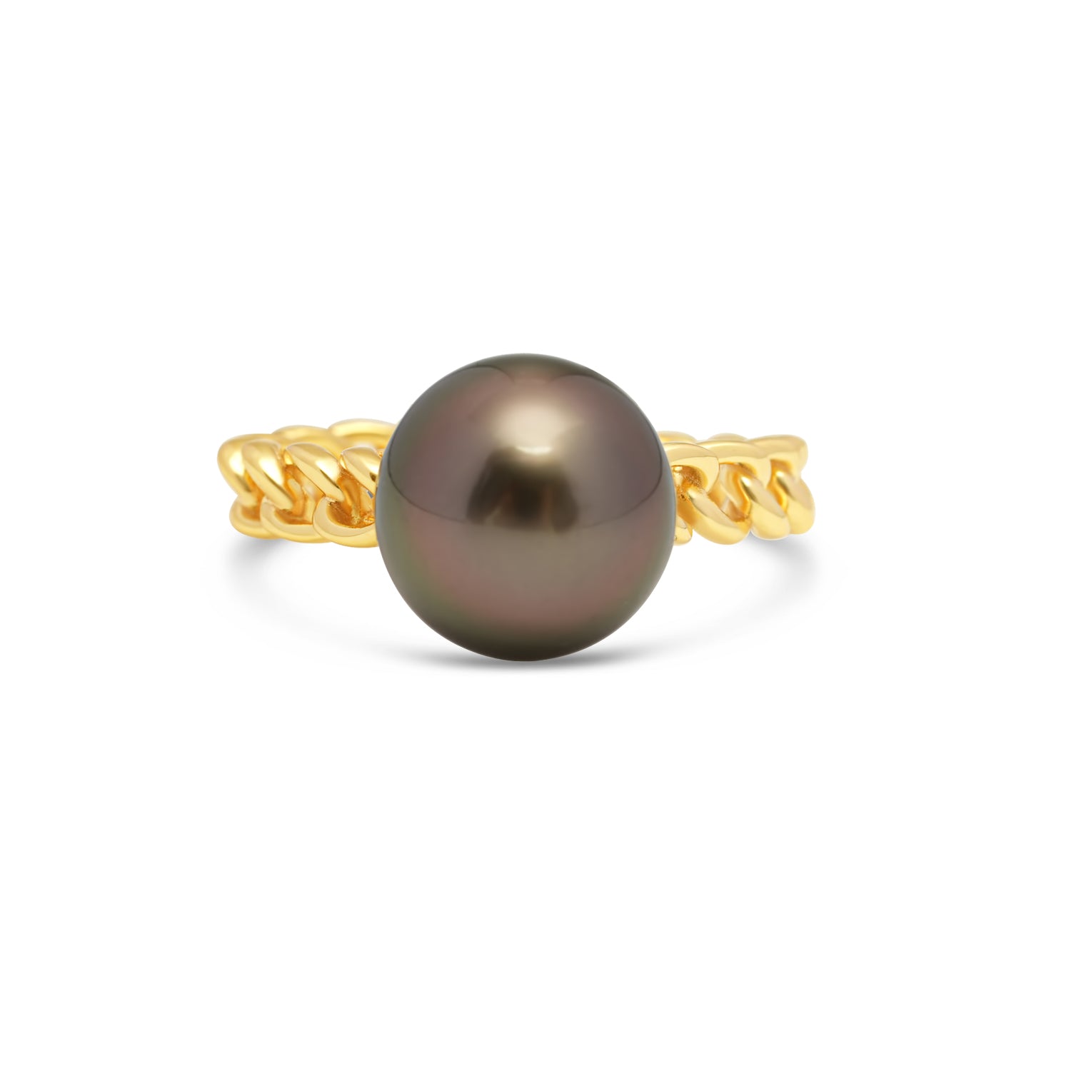 925 Sterling Silver Tahitian Pearl Ring SHM1385 OR11