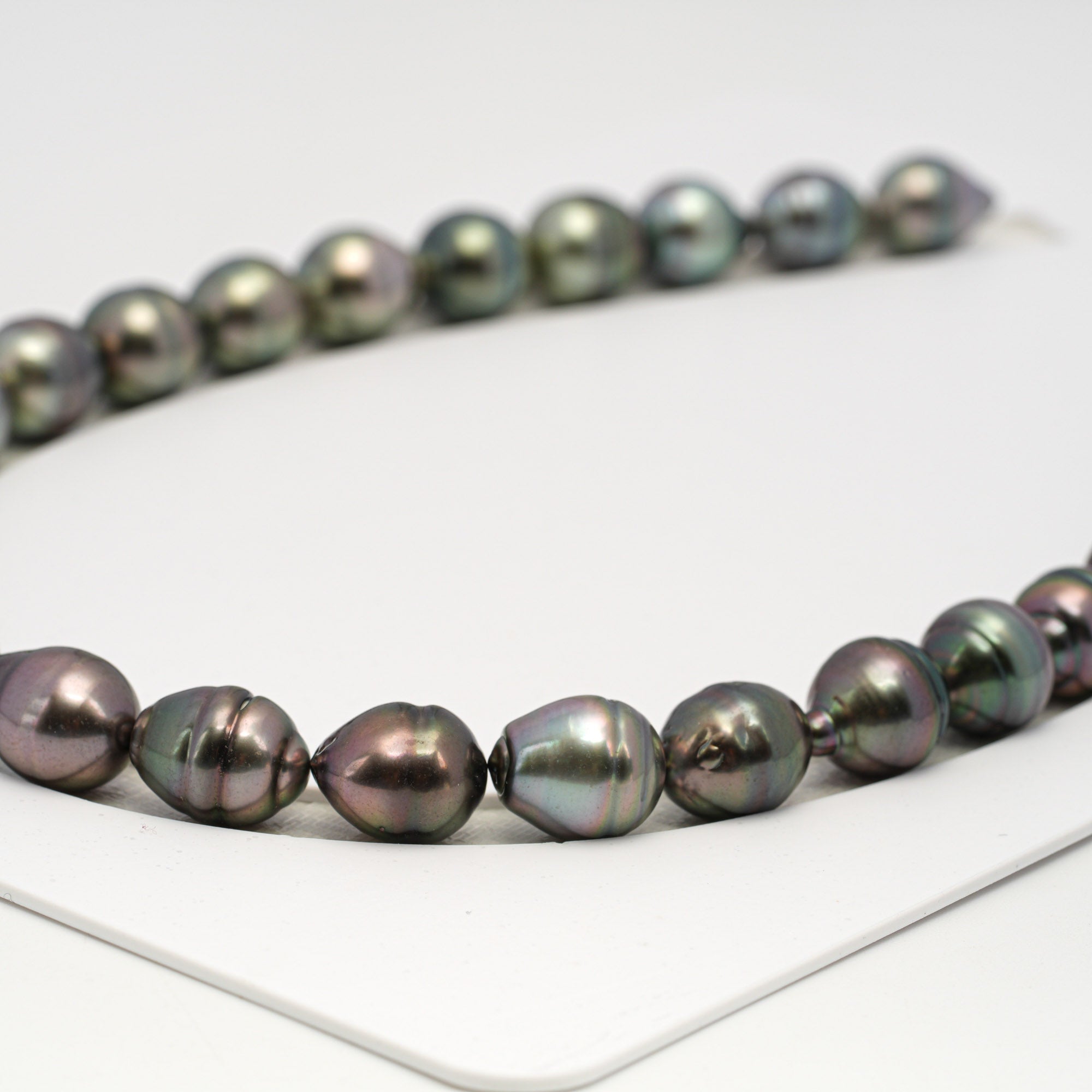 29pcs "High Luster" Multicolor 12mm - CL/SB AAA/AA Quality Tahitian Pearl Necklace NL1688 CMP9