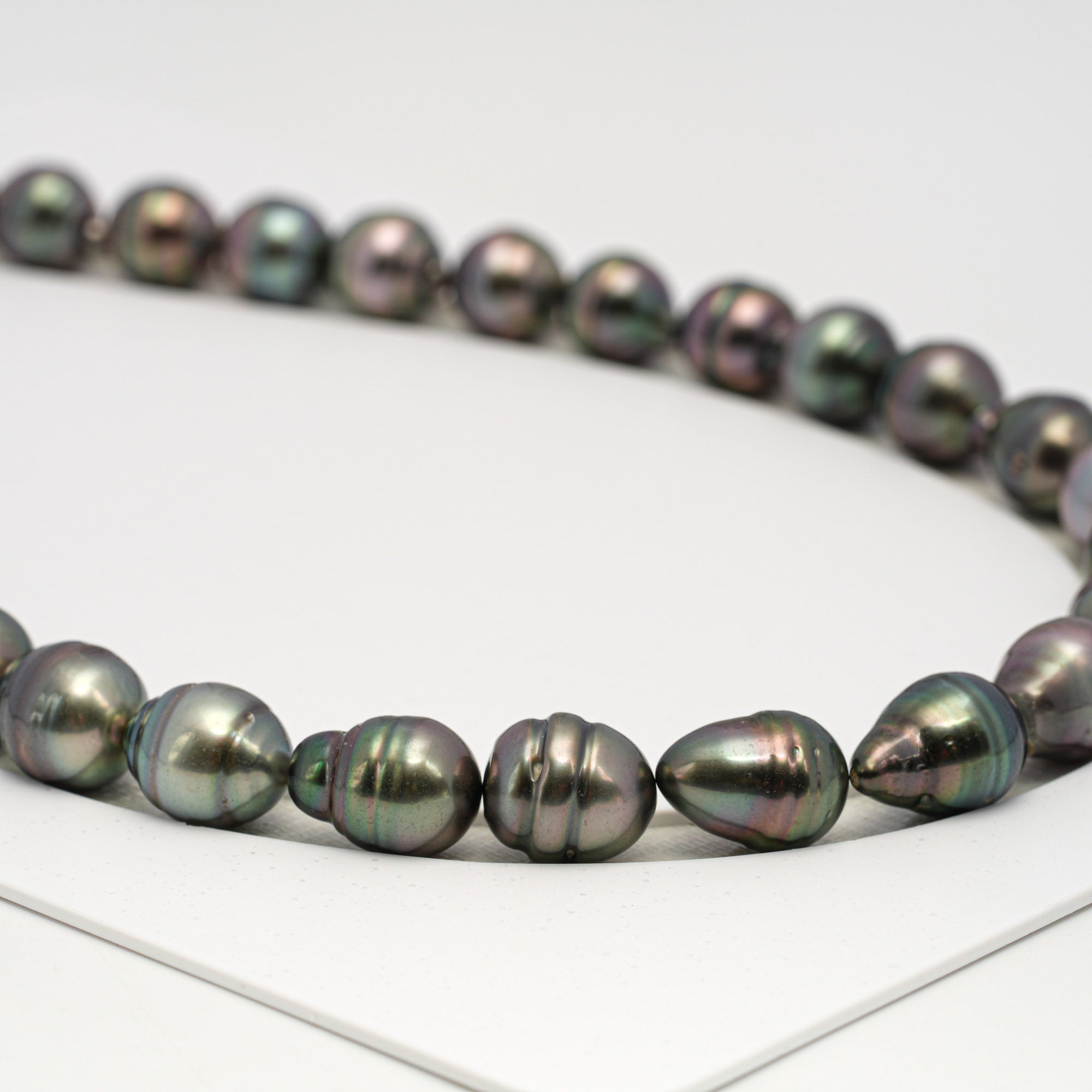 29pcs "High Luster" Multicolor 12mm - CL/SB AAA/AA Quality Tahitian Pearl Necklace NL1688 CMP9