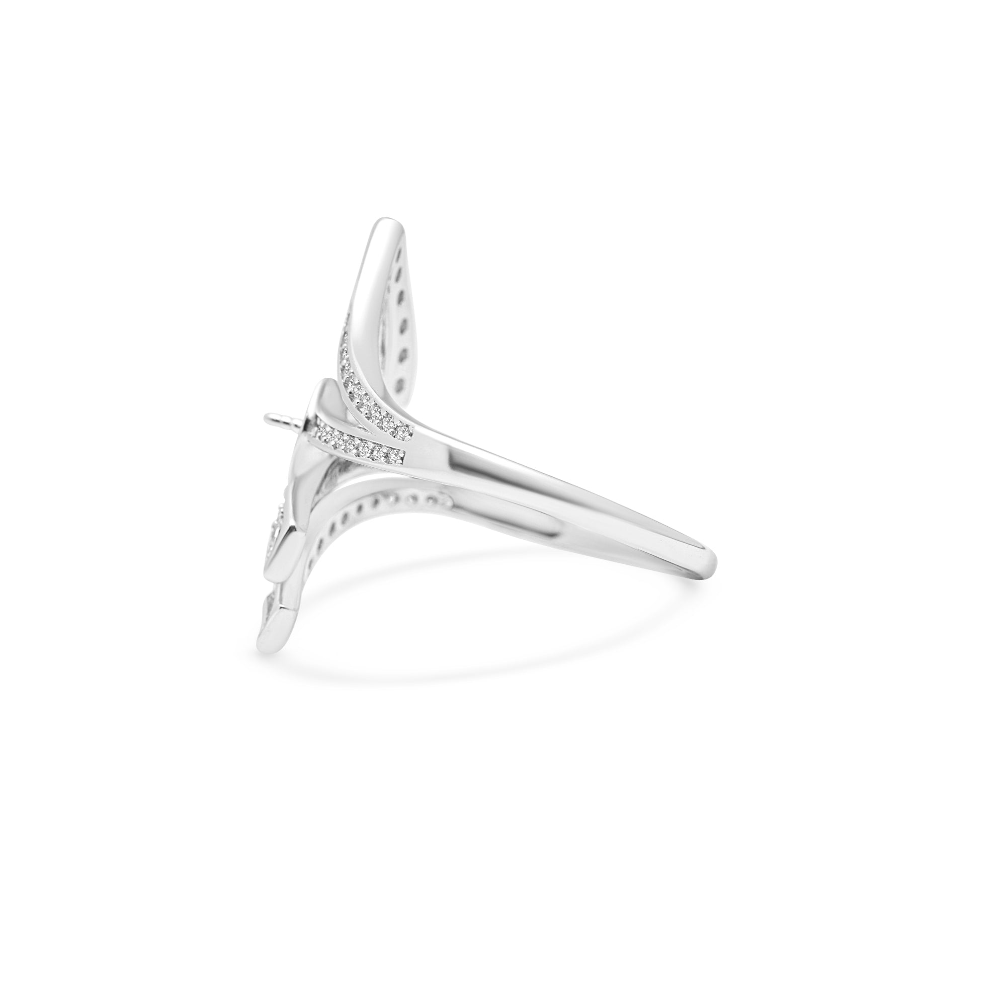 Adjustable Ring 925 Silver for pearl SC474
