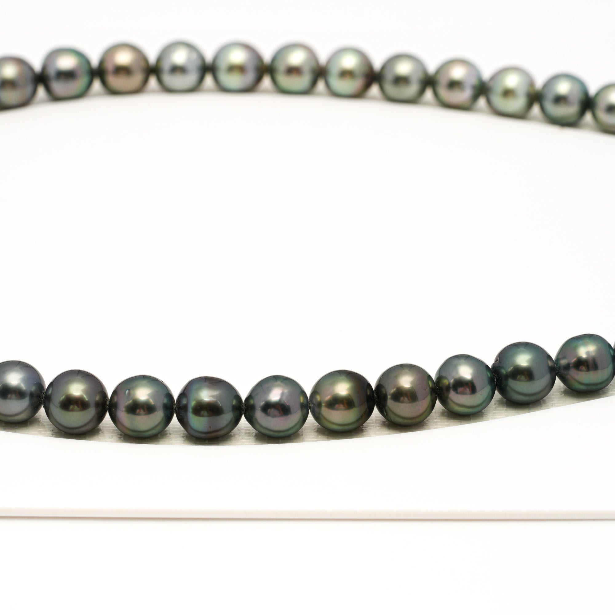 43pcs Multicolor 8-11mm - SB/NR AAA/AA Quality Tahitian Pearl Drilled Necklace NL1725 WF1