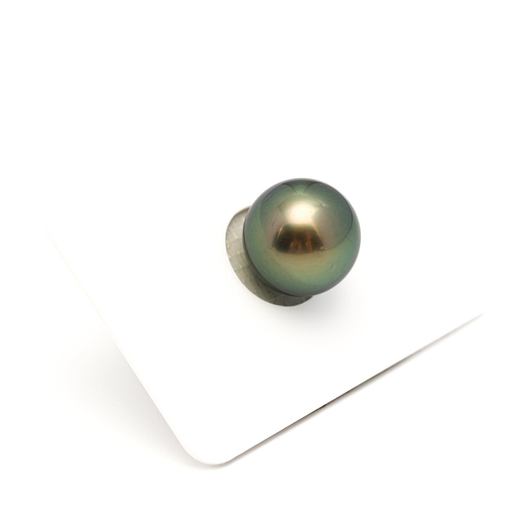 1pcs "High Luster" Green 12.9mm - SR AA/AAA Quality Tahitian Pearl Single LP2405 ORX1