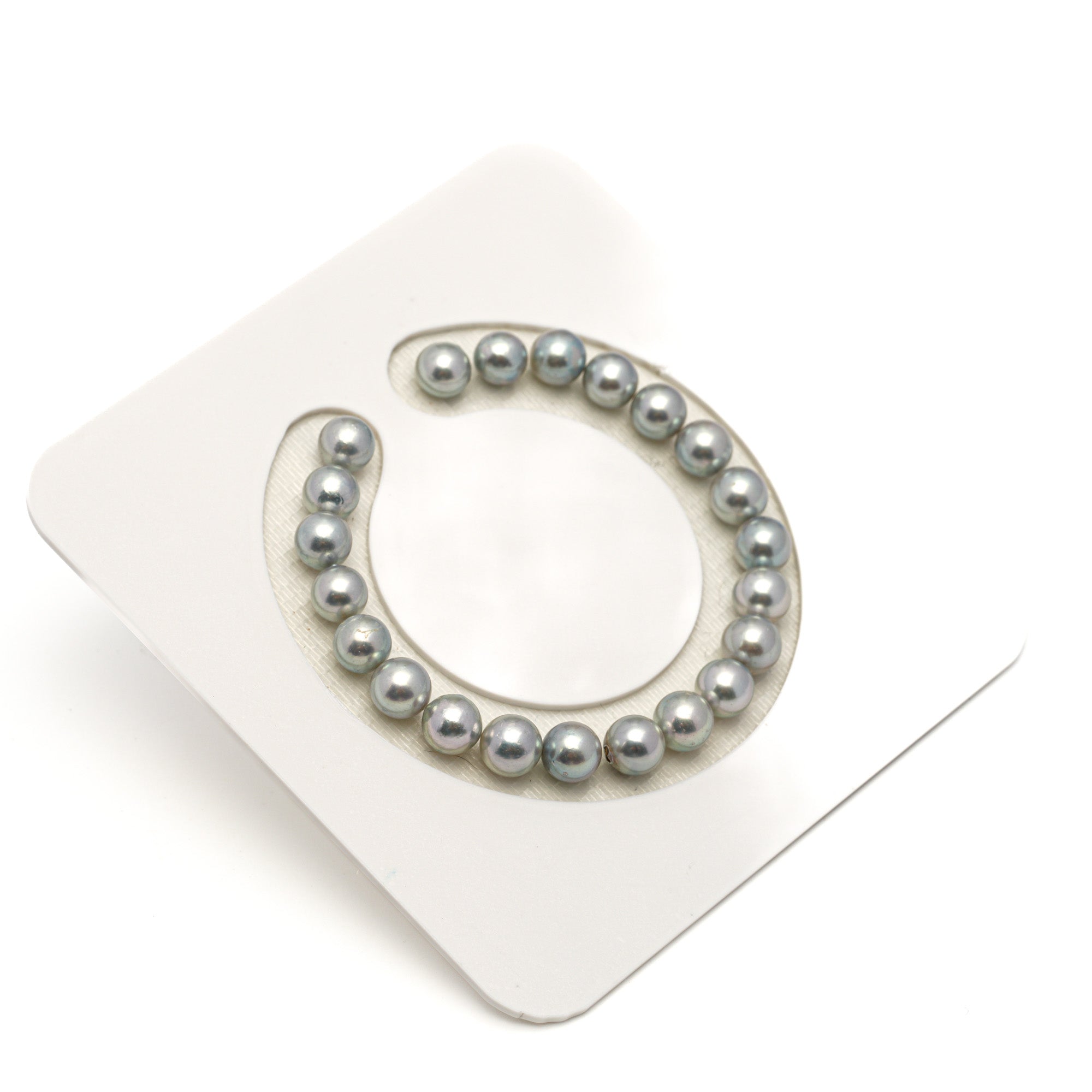 22pcs Akoya Pearl Silver Mix 7.4-7.8mm - SR A Quality Bracelet AKBR2424 CMA1