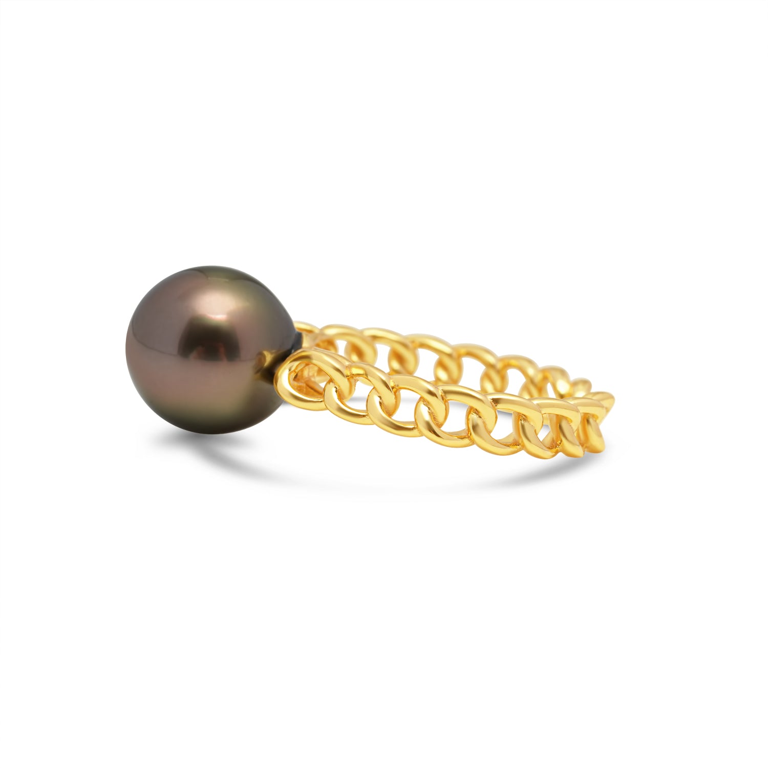925 Sterling Silver Tahitian Pearl Ring SHM1385 OR11