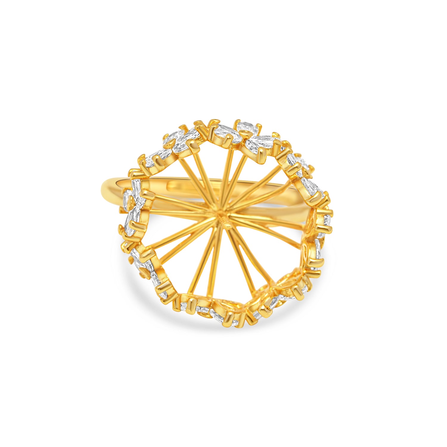 Adjustable Ring 925 Silver for pearl SC385G