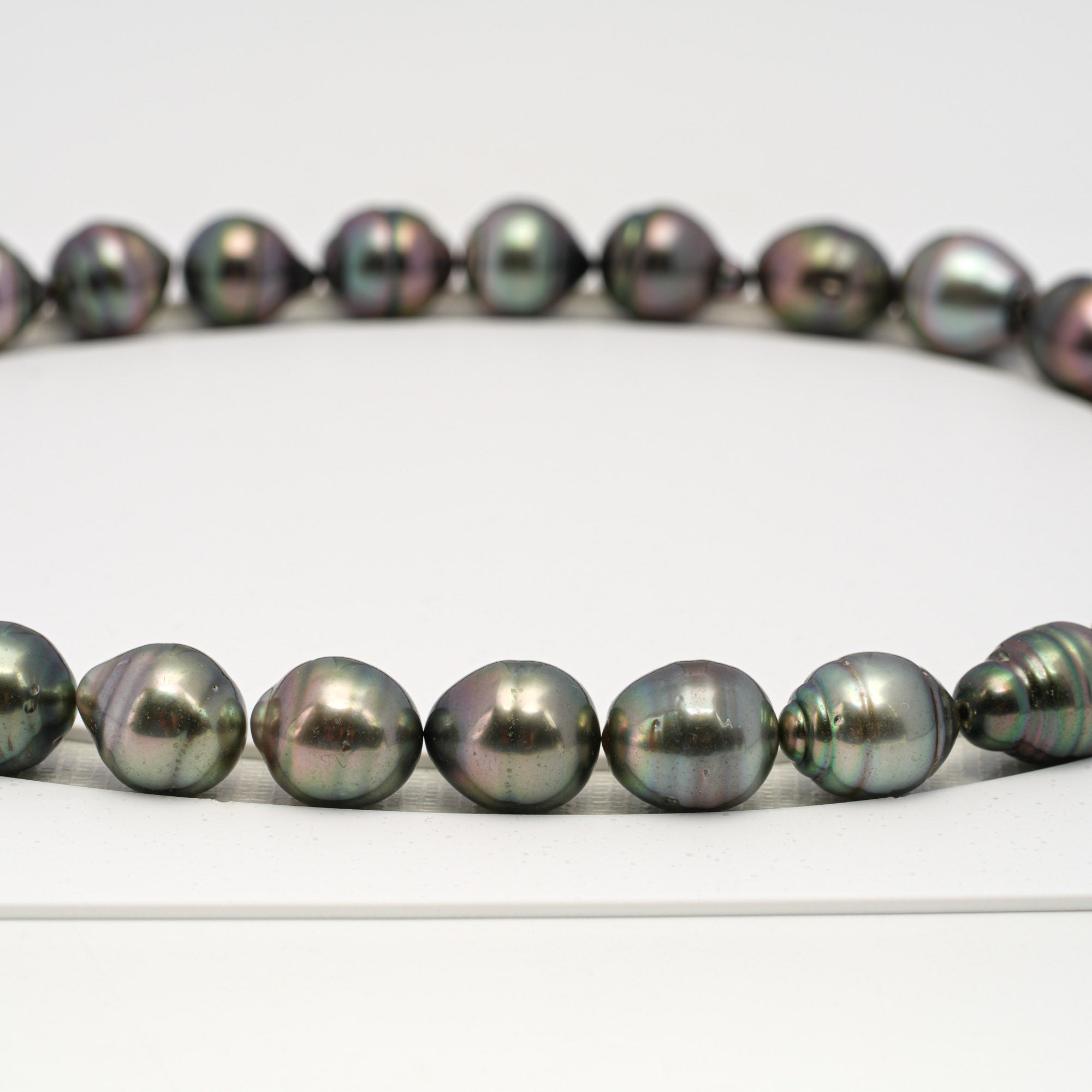29pcs "High Luster" Multicolor 12mm - CL/SB AAA/AA Quality Tahitian Pearl Necklace NL1688 CMP9