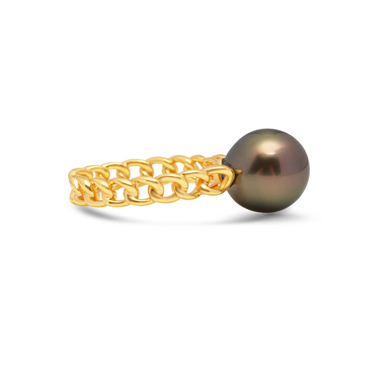 925 Sterling Silver Tahitian Pearl Ring SHM1385 OR11