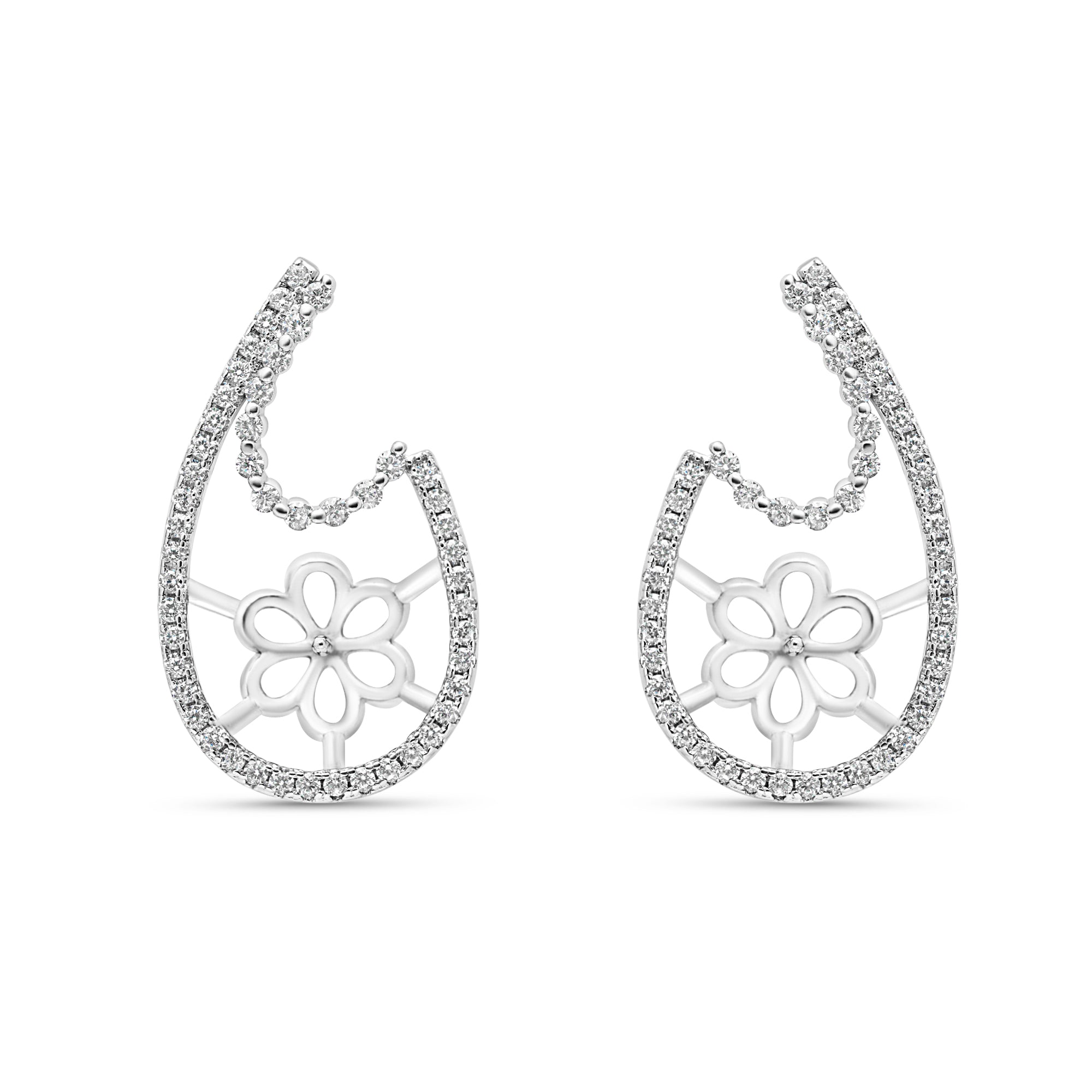 Stud Earring Bails 925 Silver for Pearl SC137
