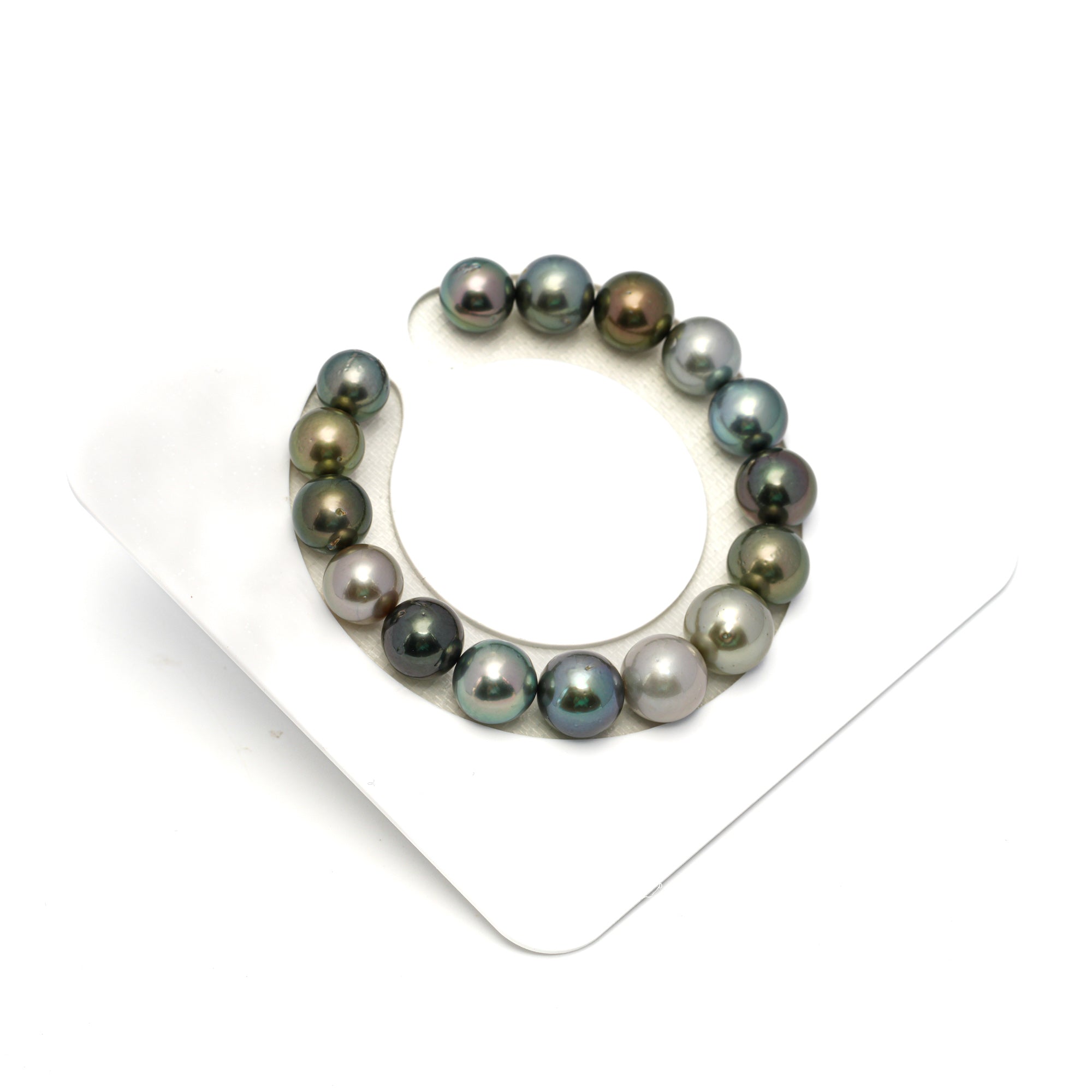 16pcs Multicolor 10-12mm - RSR AA Quality Tahitian Pearl Bracelet BR2265 OR12