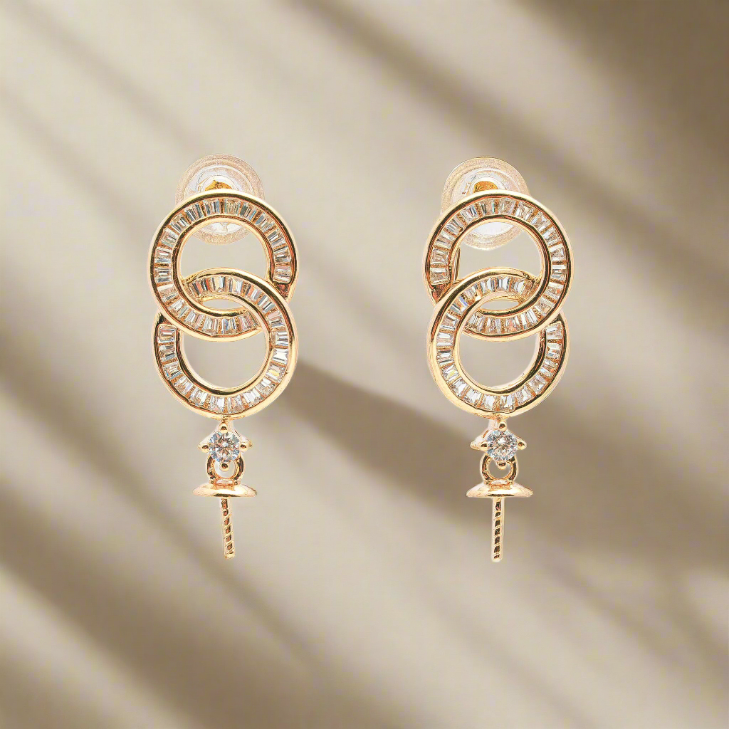 Earring Dangle Clasp 925 Silver for Pearl SC99/SC99G
