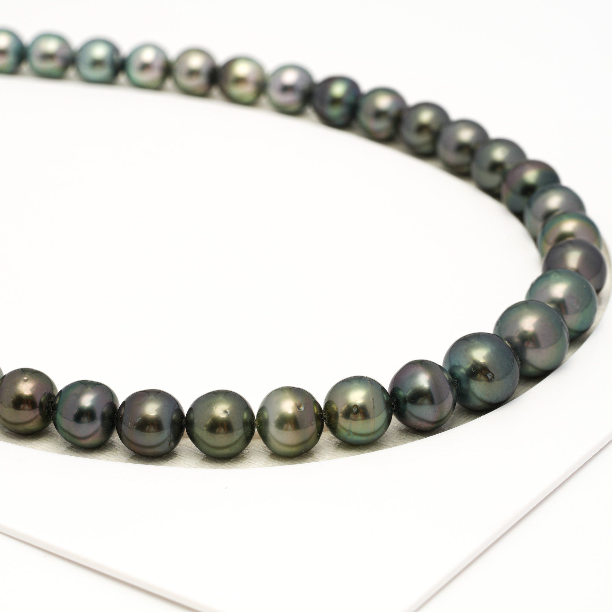 43pcs Multicolor 8-11mm - SB/NR AAA/AA Quality Tahitian Pearl Drilled Necklace NL1725 WF1