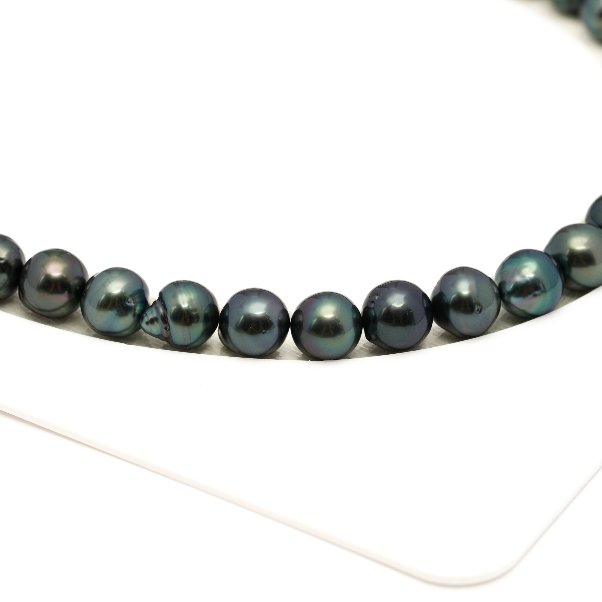 47pcs Dark Green 8-9mm - SB AAA/AA Quality Tahitian Pearl Necklace NL1769 LP1