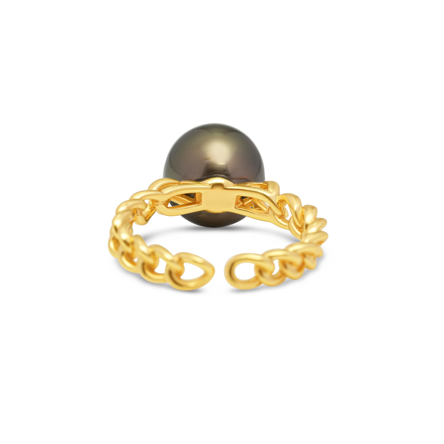 925 Sterling Silver Tahitian Pearl Ring SHM1385 OR11