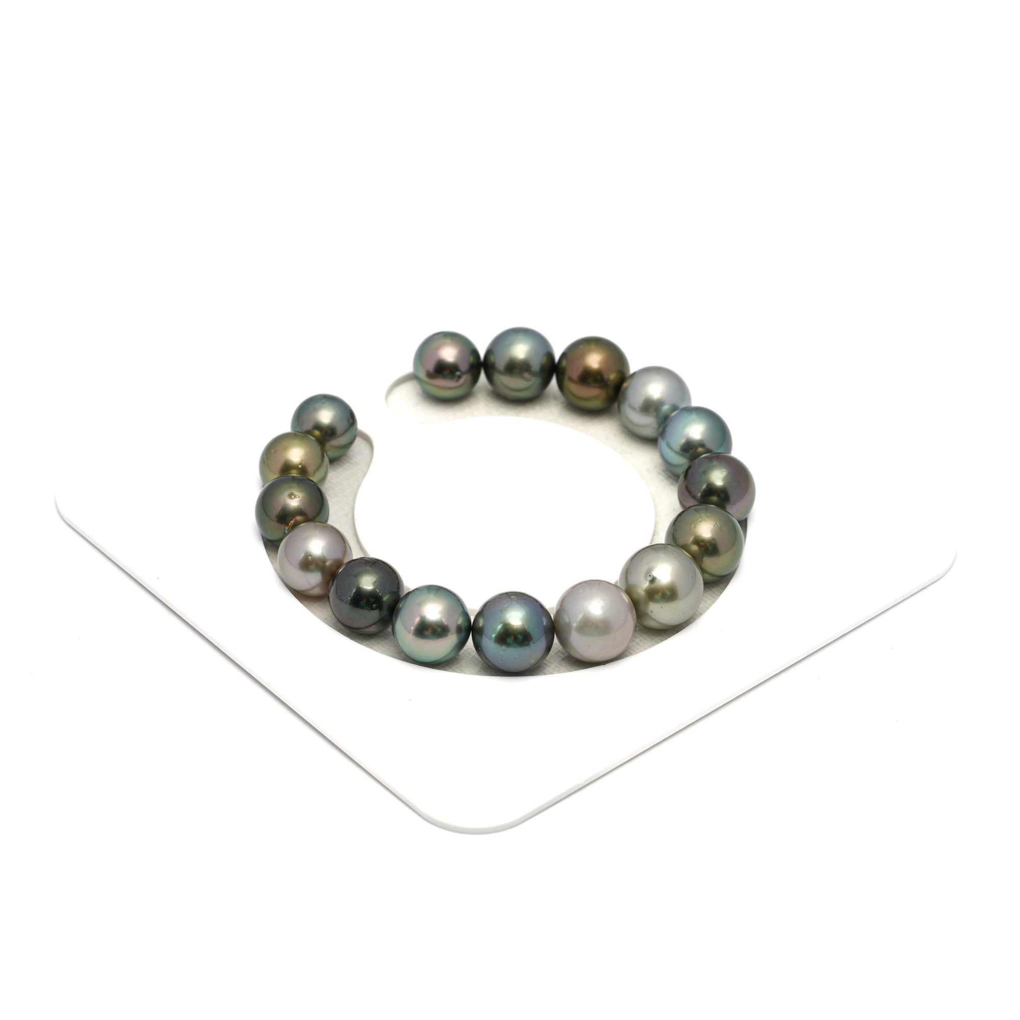 16pcs Multicolor 10-12mm - RSR AA Quality Tahitian Pearl Bracelet BR2265 OR12
