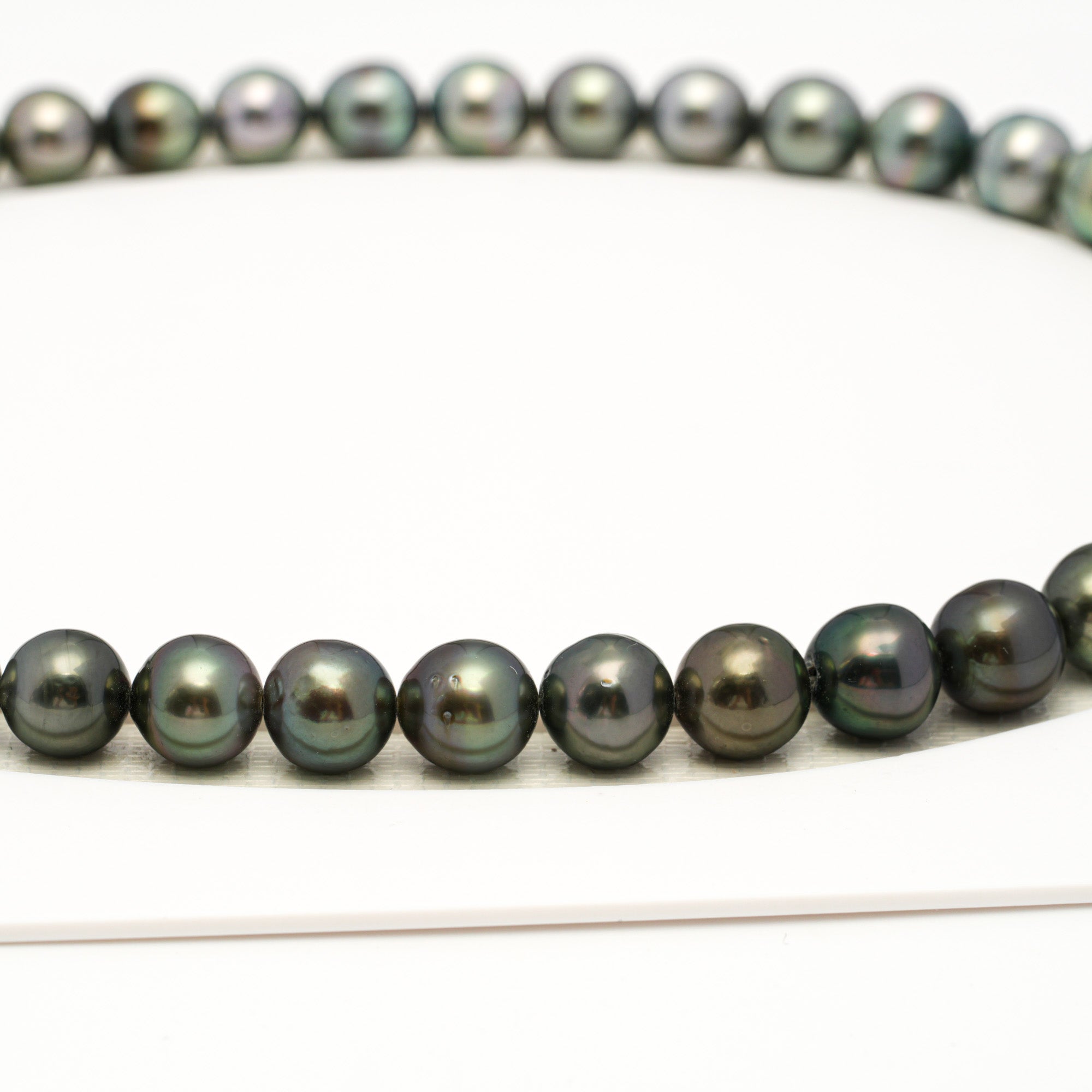 43pcs Multicolor 8-11mm - SB/NR AAA/AA Quality Tahitian Pearl Drilled Necklace NL1725 WF1
