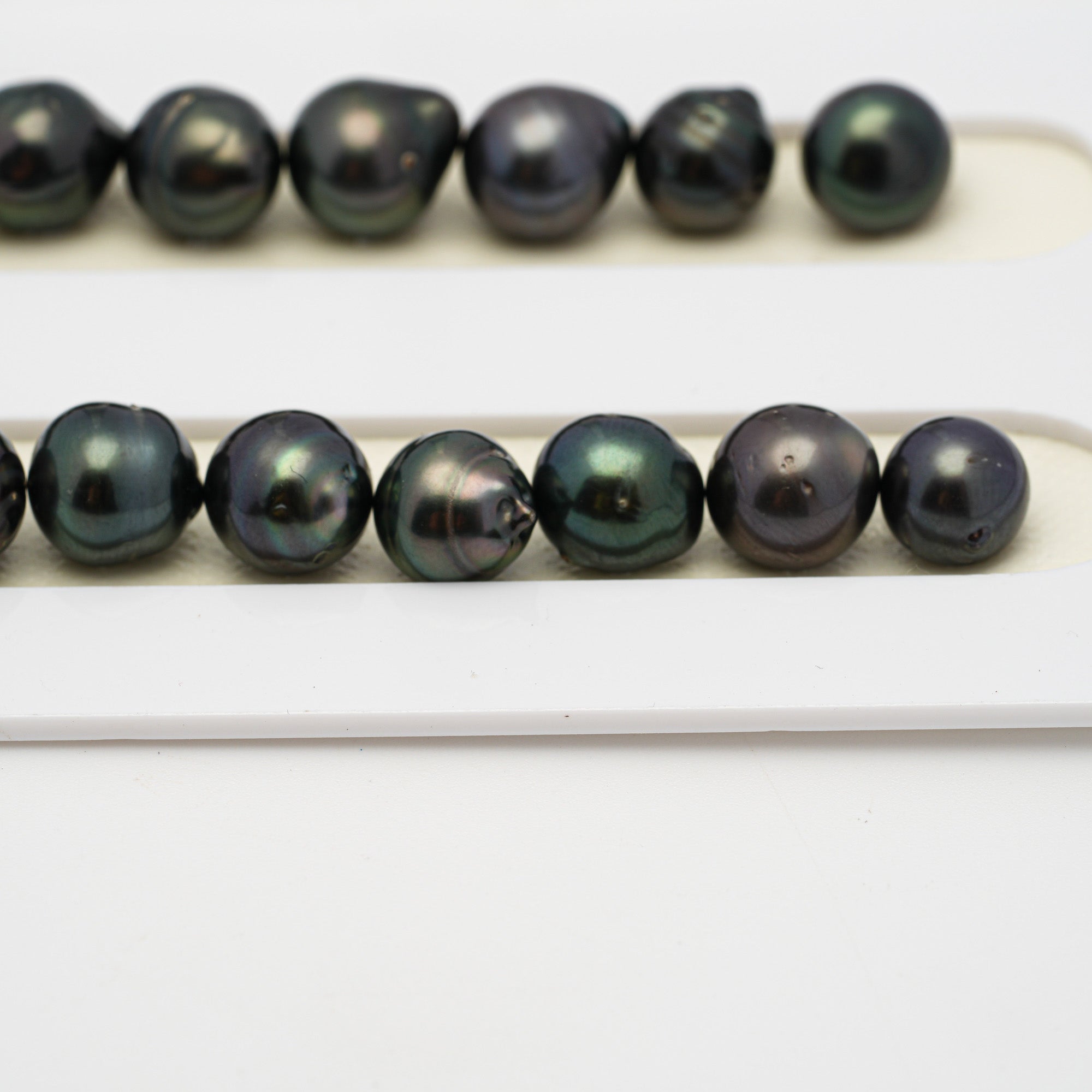 44pcs Drilled Dark Mix 8-10mm - CL/SB AA/AAA Quality Drilled Tahitian Pearl Necklace NL1512 THMIX2.6
