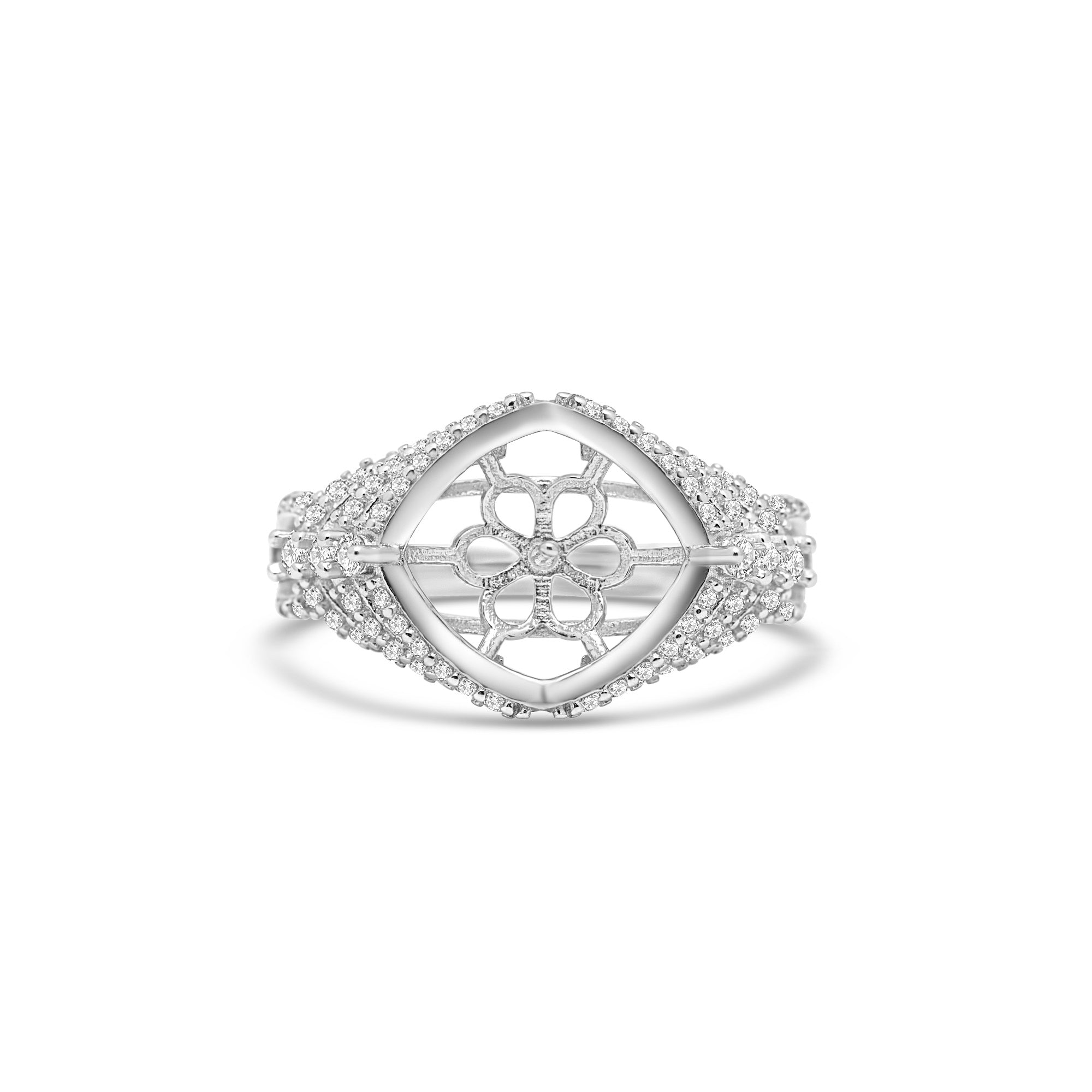 Adjustable Ring 925 Silver for pearl SC475