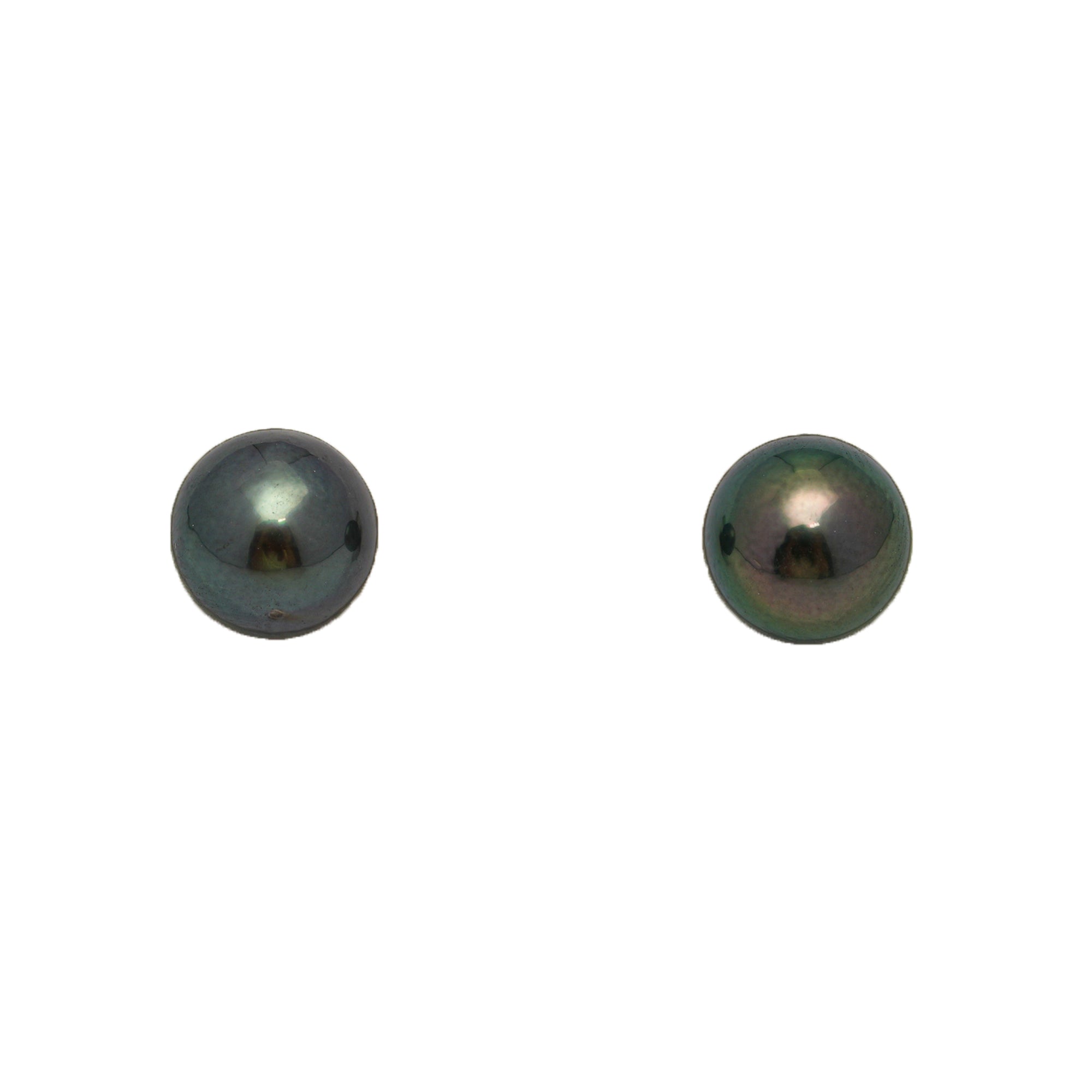 2pcs Blue Green 7.8-7.9mm - RSR AAA/AA Quality Tahitian Pearl Pair ER1800 NG19