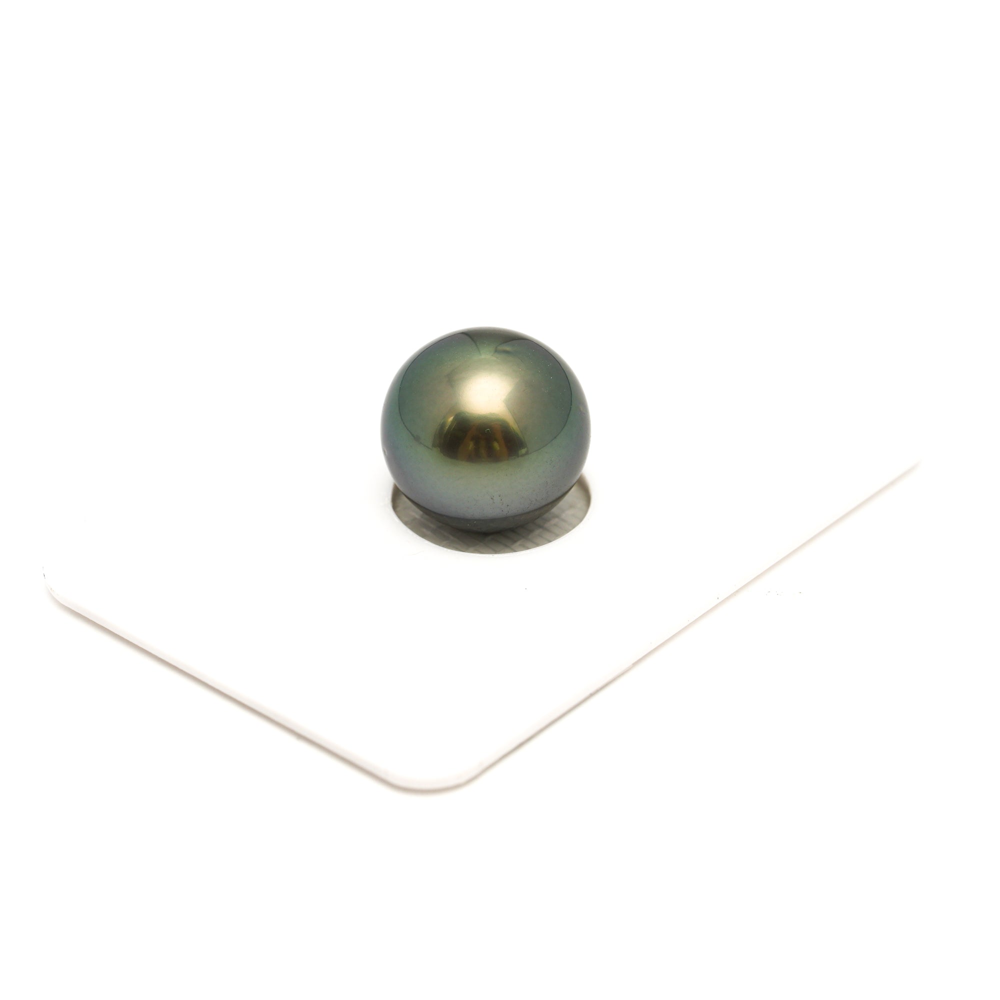 1pcs "High Luster" Green 12.9mm - SR AA/AAA Quality Tahitian Pearl Single LP2405 ORX1