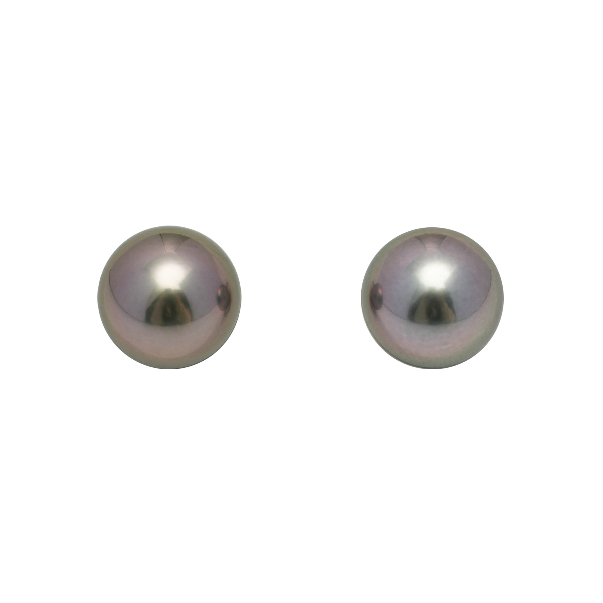 2pcs "High Luster" Cherry 10.3-10.4mm - RSR AAA/TOP Quality Tahitian Pearl Pair ER1682 OR11