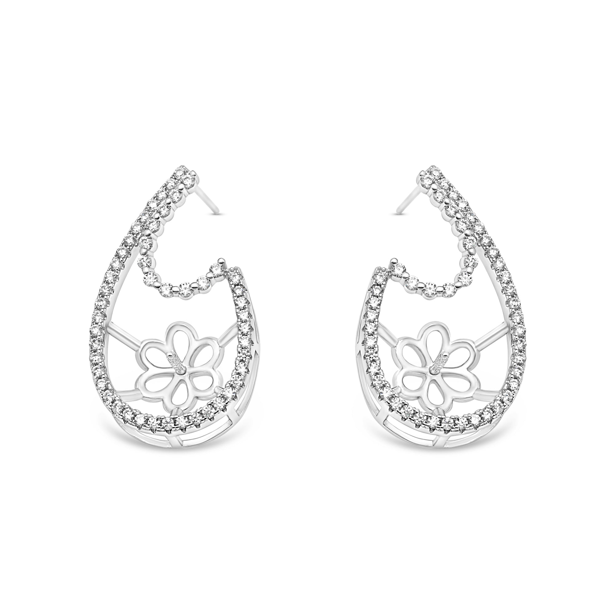 Stud Earring Bails 925 Silver for Pearl SC137