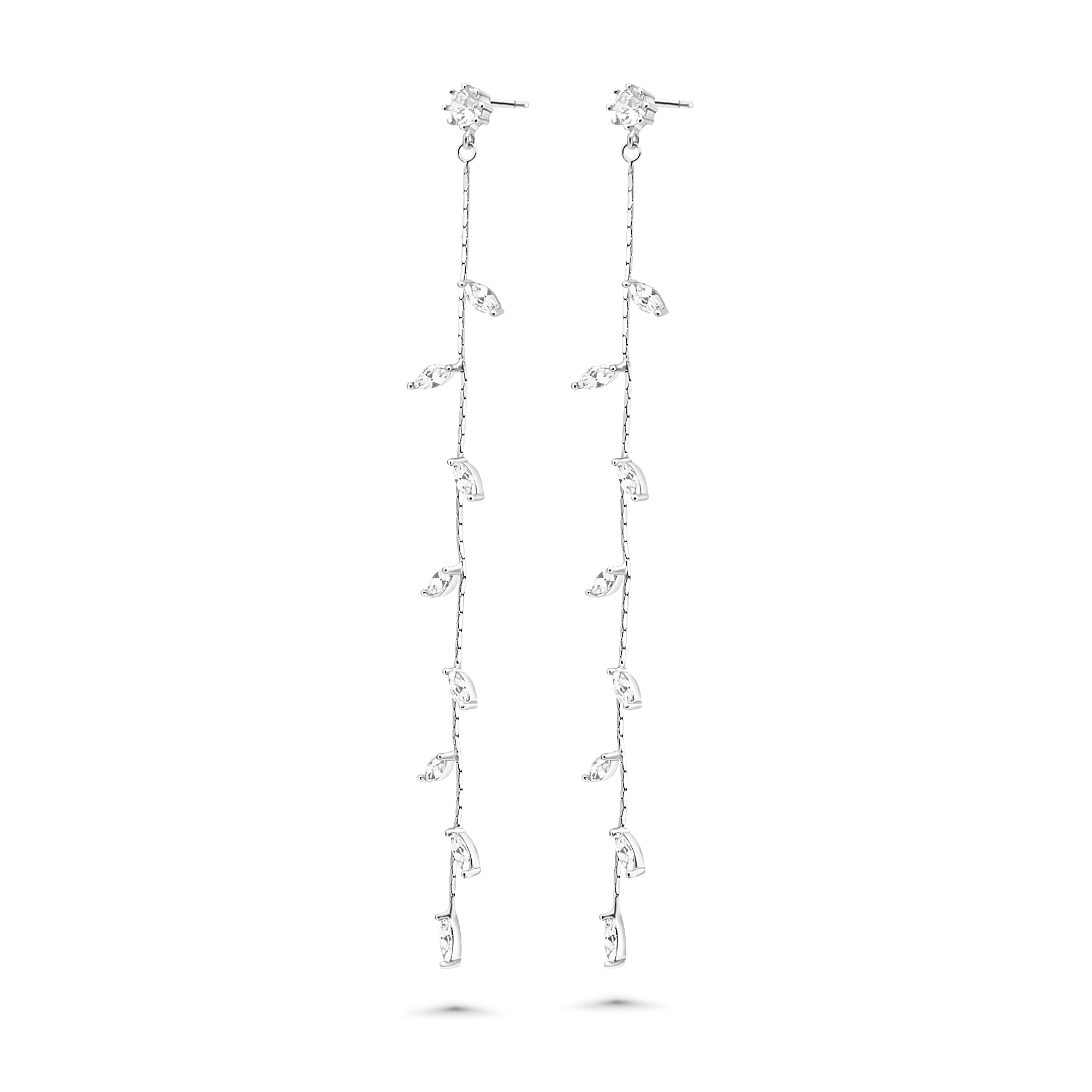 Earring Floral Leaft Quartz jewelry SHM1207