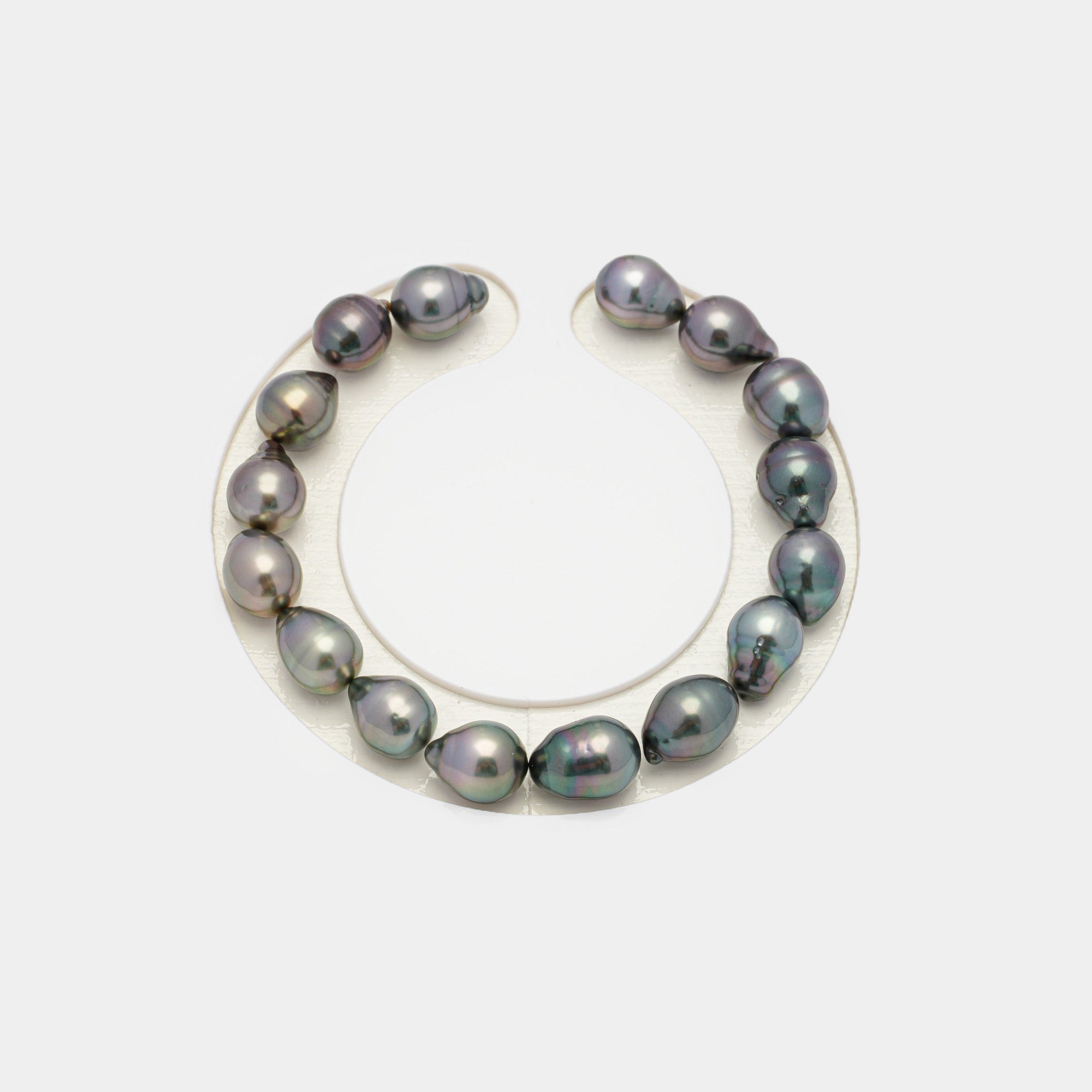 16pcs "High Luster" Multicolor 8-9mm - SB AAA/AA Quality Tahitian Pearl Bracelet BR2043 OR7