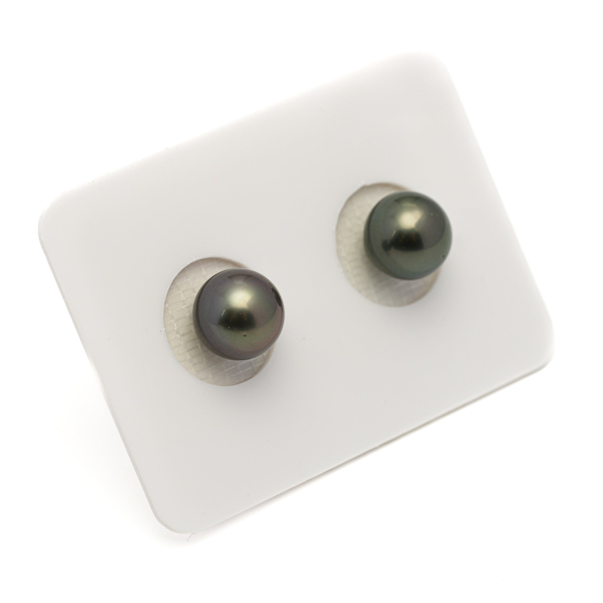 2pcs Green 8.5mm - SR/NR AAA Quality Tahitian Pearl Pair ER1895 LP1