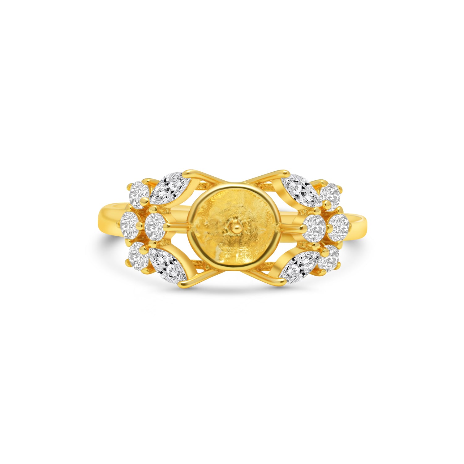 Adjustable Ring 925 Silver for pearl SC386G/ SC386