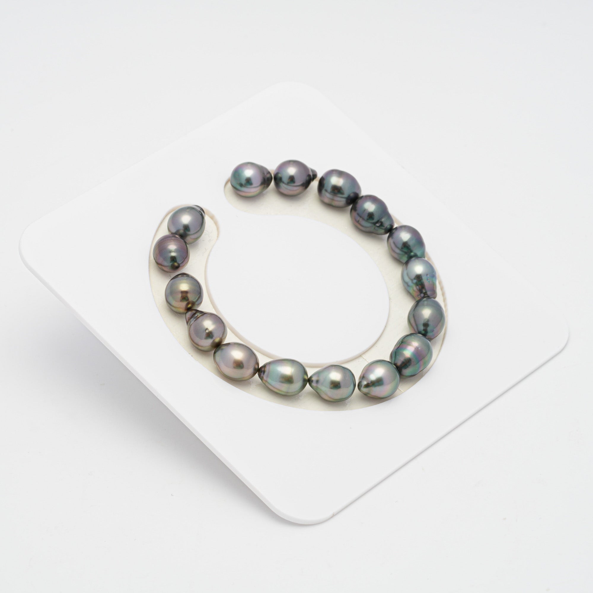 16pcs "High Luster" Multicolor 8-9mm - SB AAA/AA Quality Tahitian Pearl Bracelet BR2043 OR7