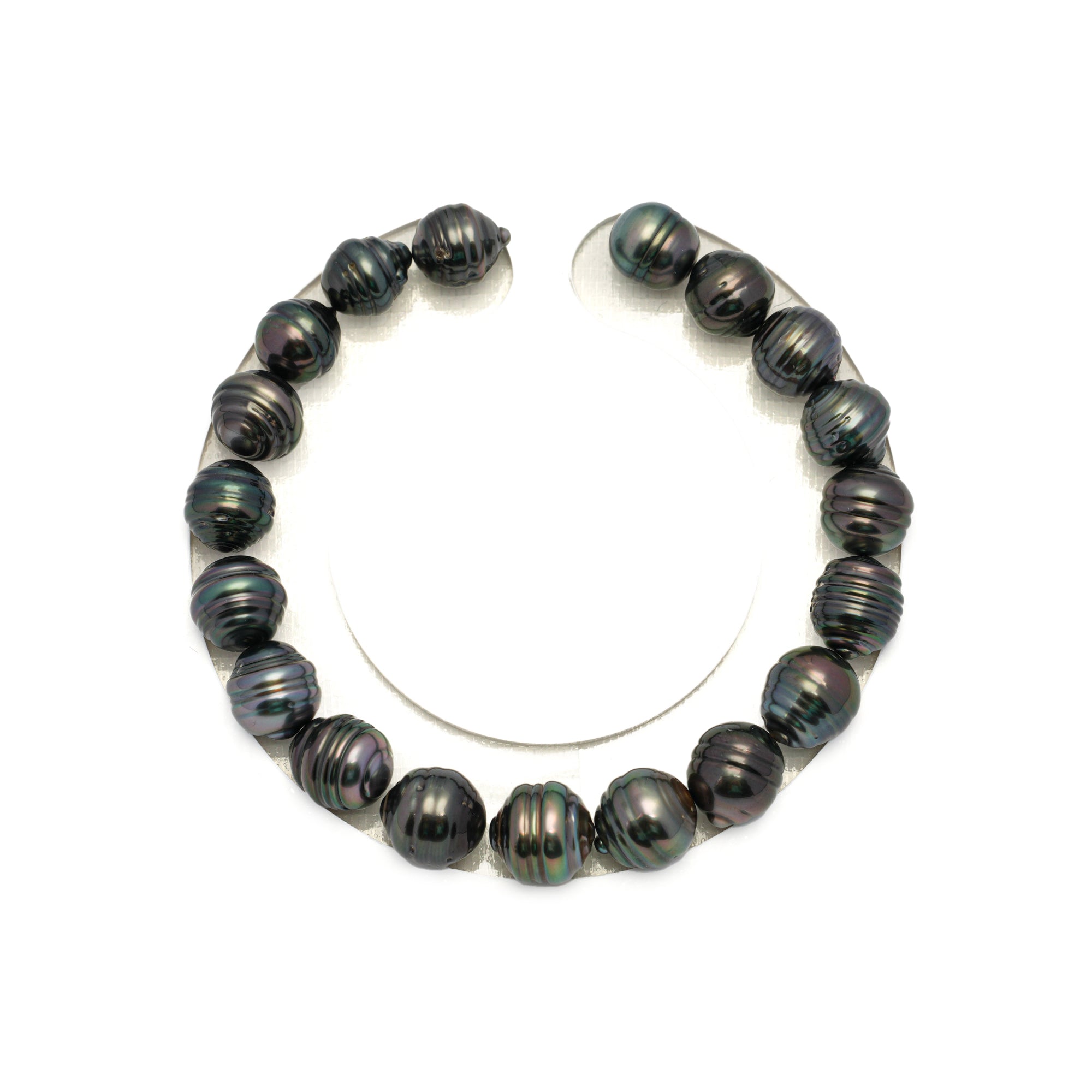 19pcs Dark 8-10mm - CL AAA/AA Quality Tahitian Pearl Bracelet BR2299 HL4