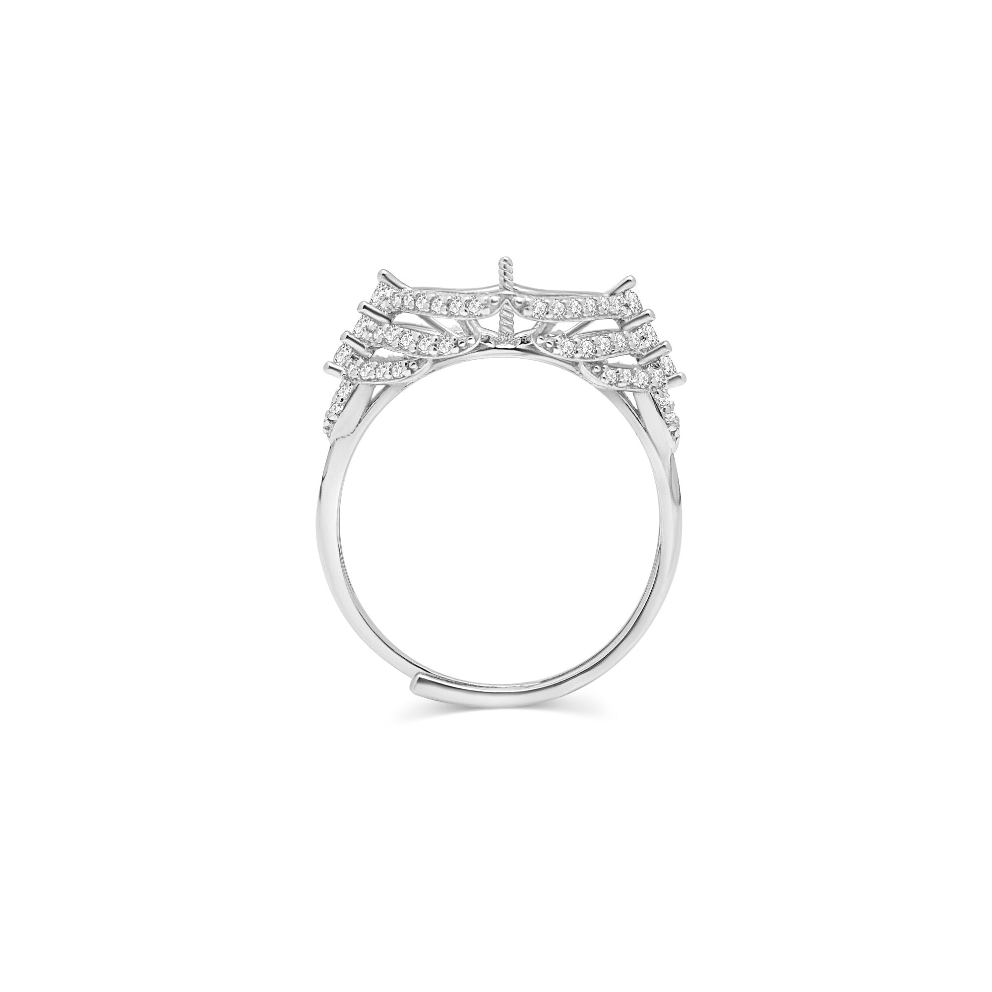 Adjustable Ring 925 Silver for pearl SC475