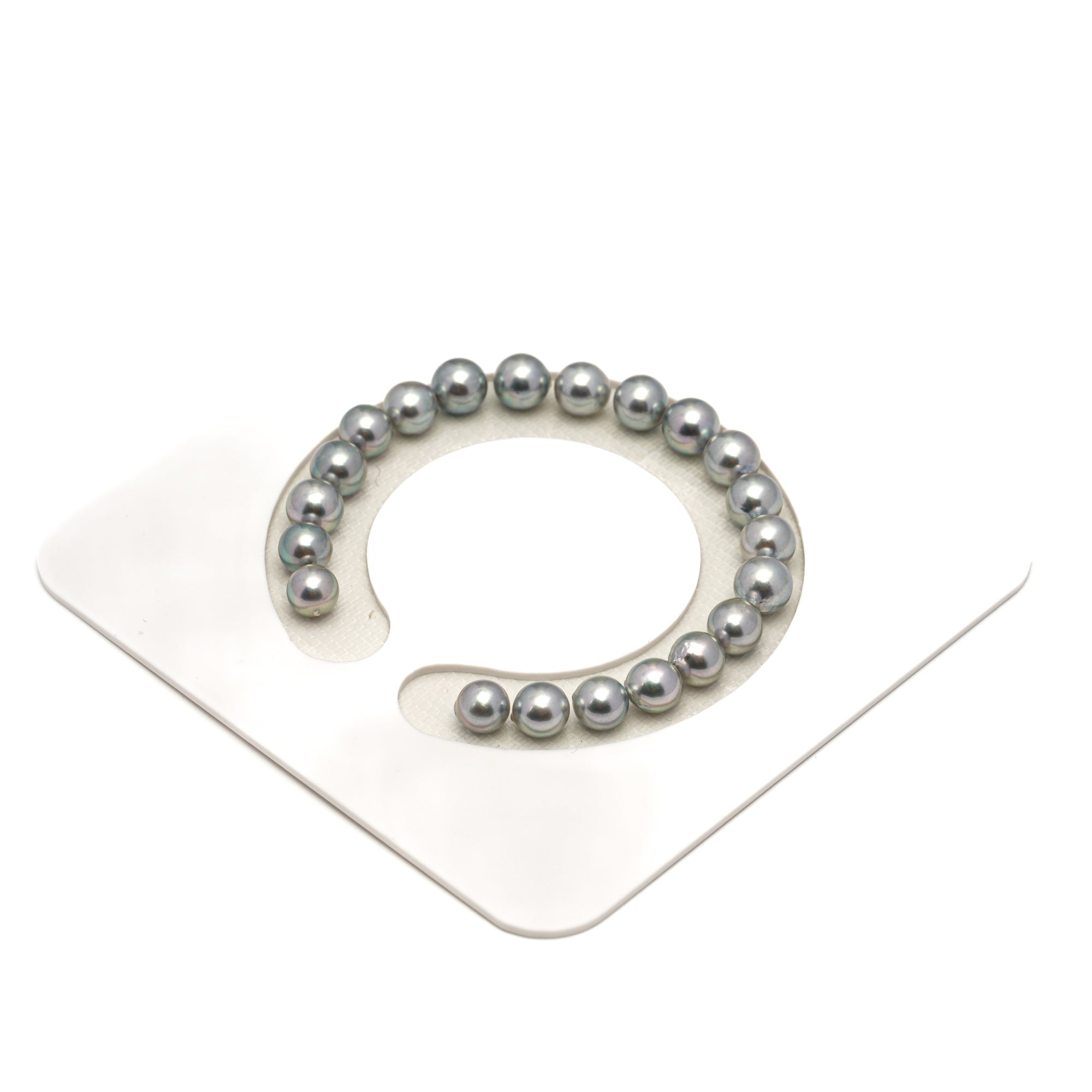21pcs Akoya Pearl "High Luster" Silver 7-8mm - SB/NR AAA Quality Bracelet AKBR2397 CMA1