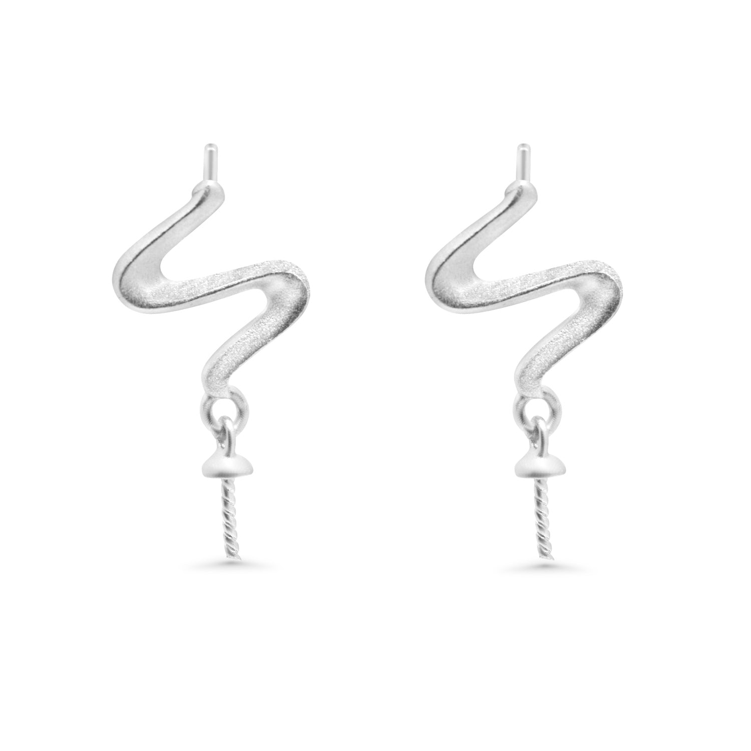 Dangle Earring Bails 925 Silver for Pearl SC288