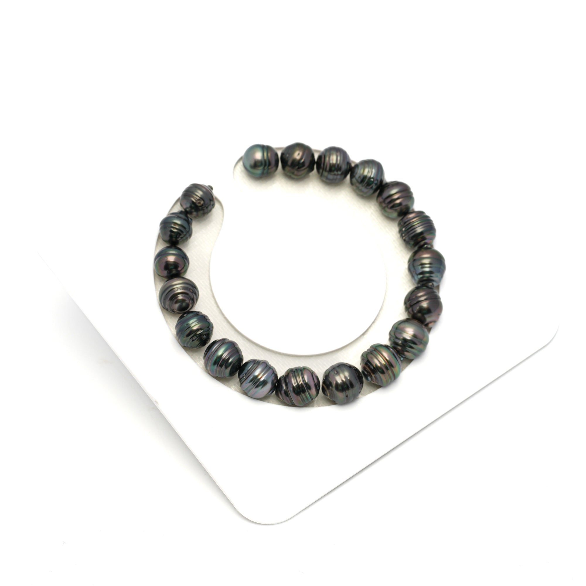 19pcs Dark 8-10mm - CL AAA/AA Quality Tahitian Pearl Bracelet BR2299 HL4