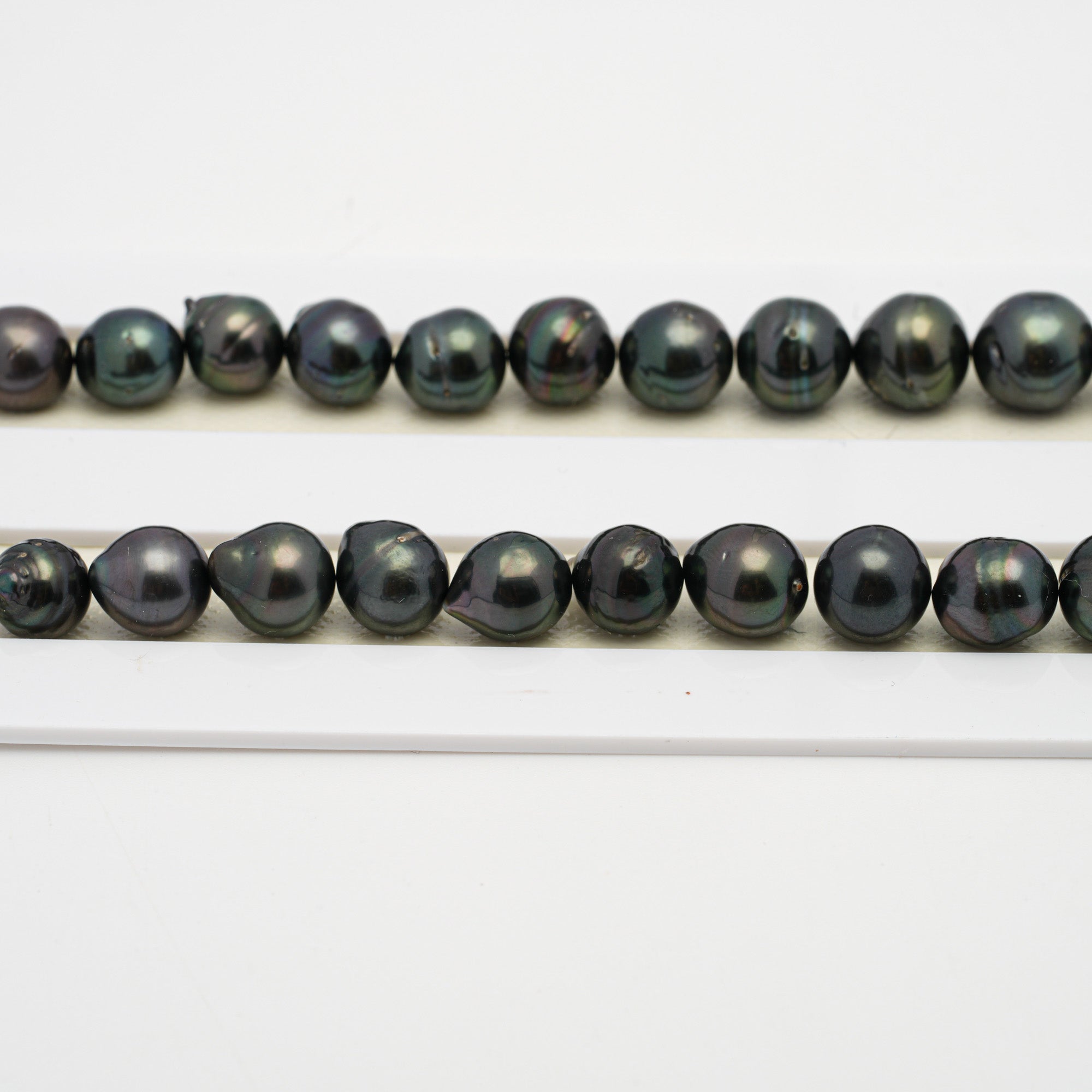 44pcs Drilled Dark Mix 8-10mm - CL/SB AA/AAA Quality Drilled Tahitian Pearl Necklace NL1512 THMIX2.6