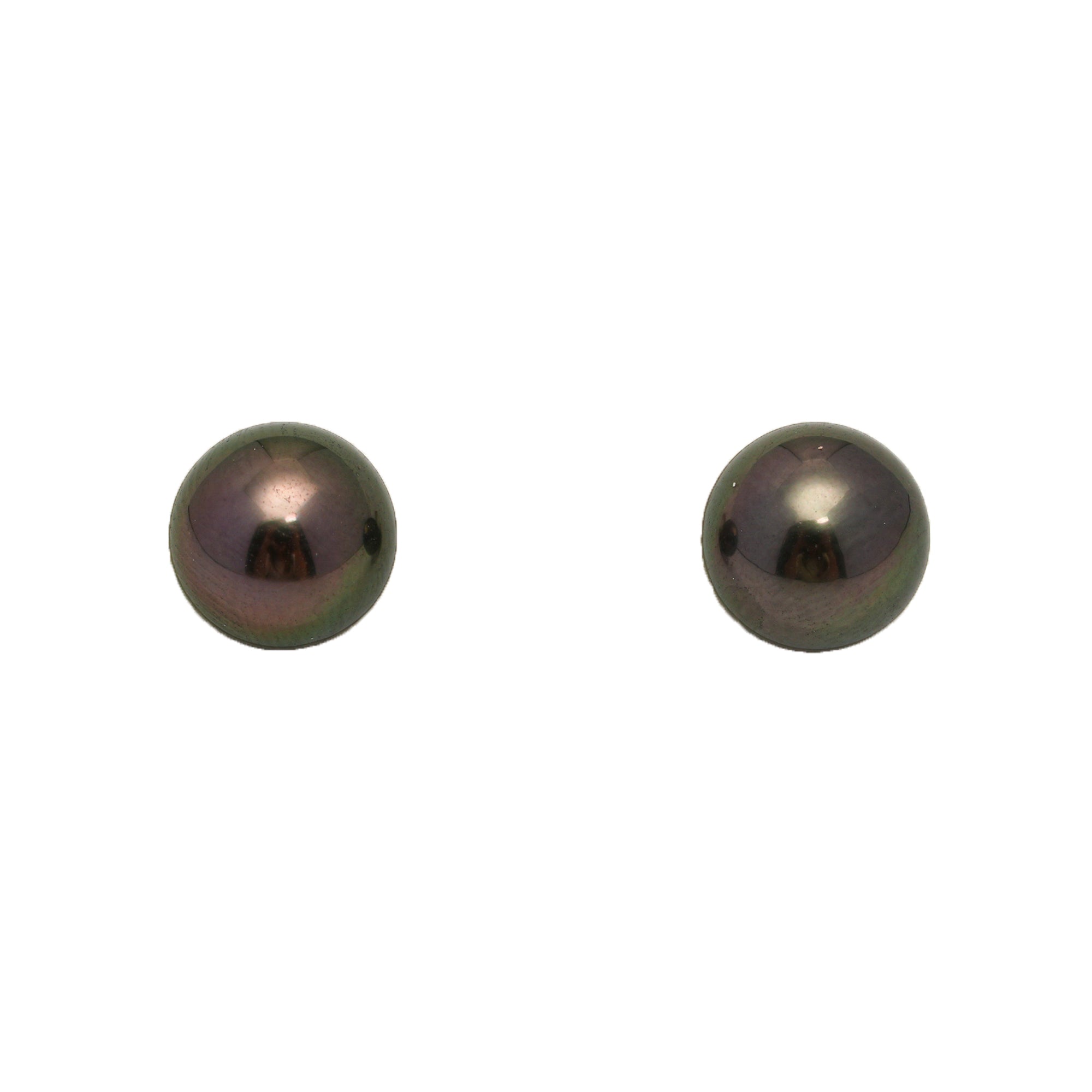 2pcs Green 8.9-9mm - RSR AAA/AA Quality Tahitian Pearl Pair ER1745 OR13