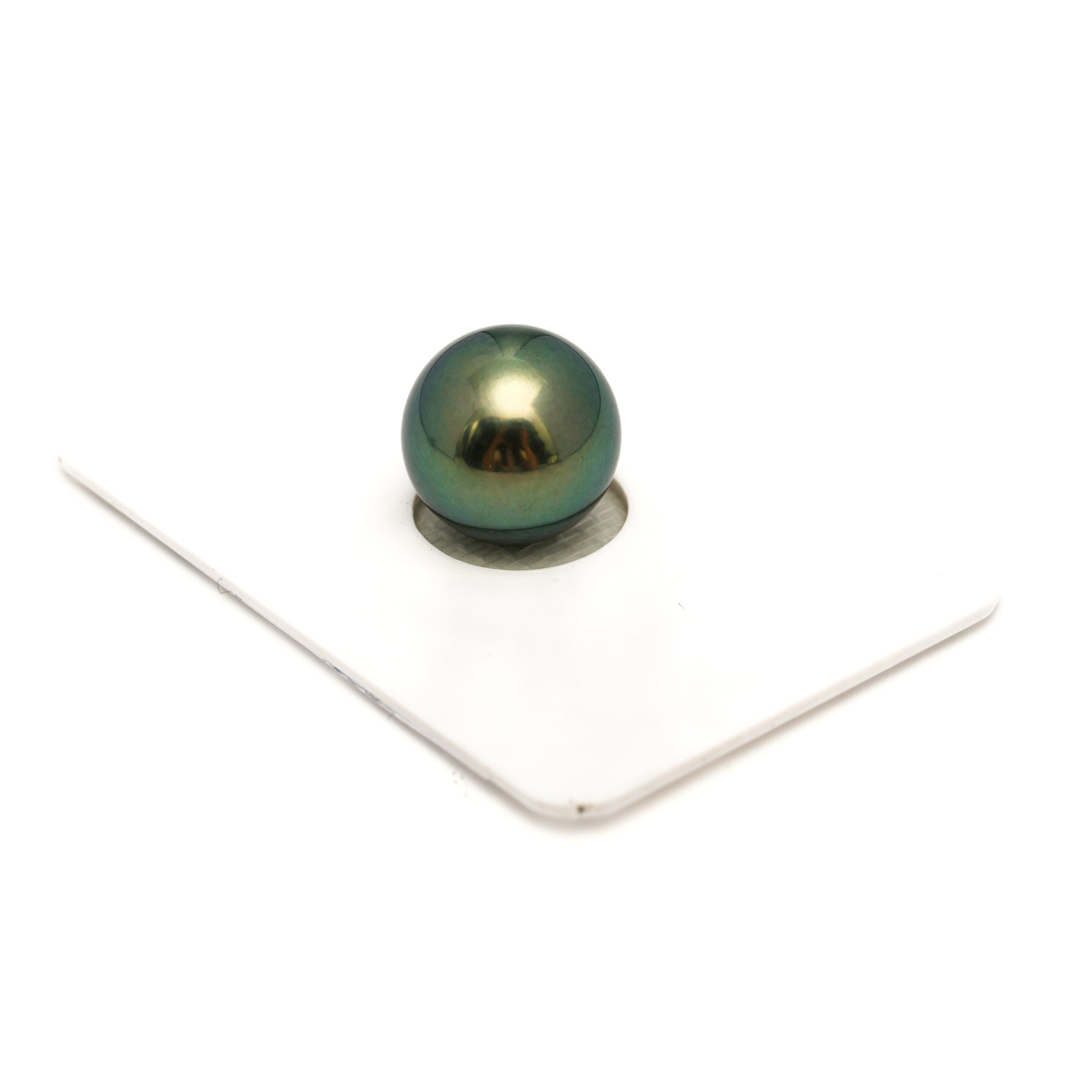 1pcs "High Luster" Peacock Green 12.5mm - SR AAA Quality Tahitian Pearl Single LP2404 OR6