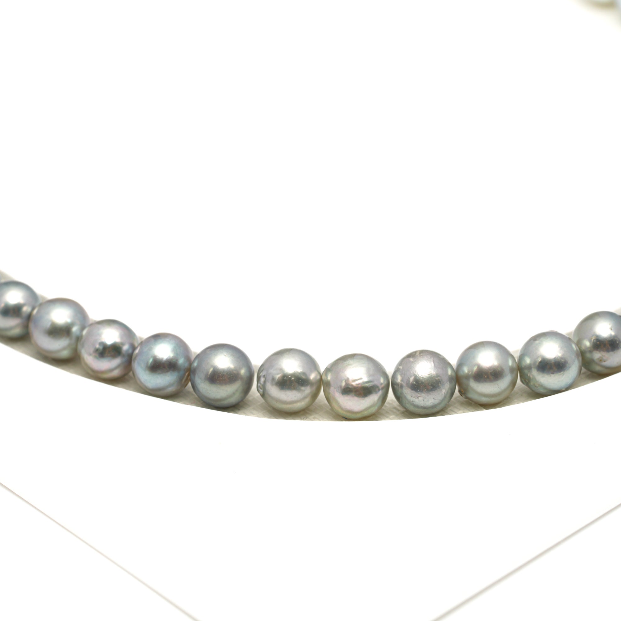 53pcs Akoya Pearl Silver Mix 7.2-7.9mm - SB/NR AA/A Quality Necklace AKNL1750 CMA1