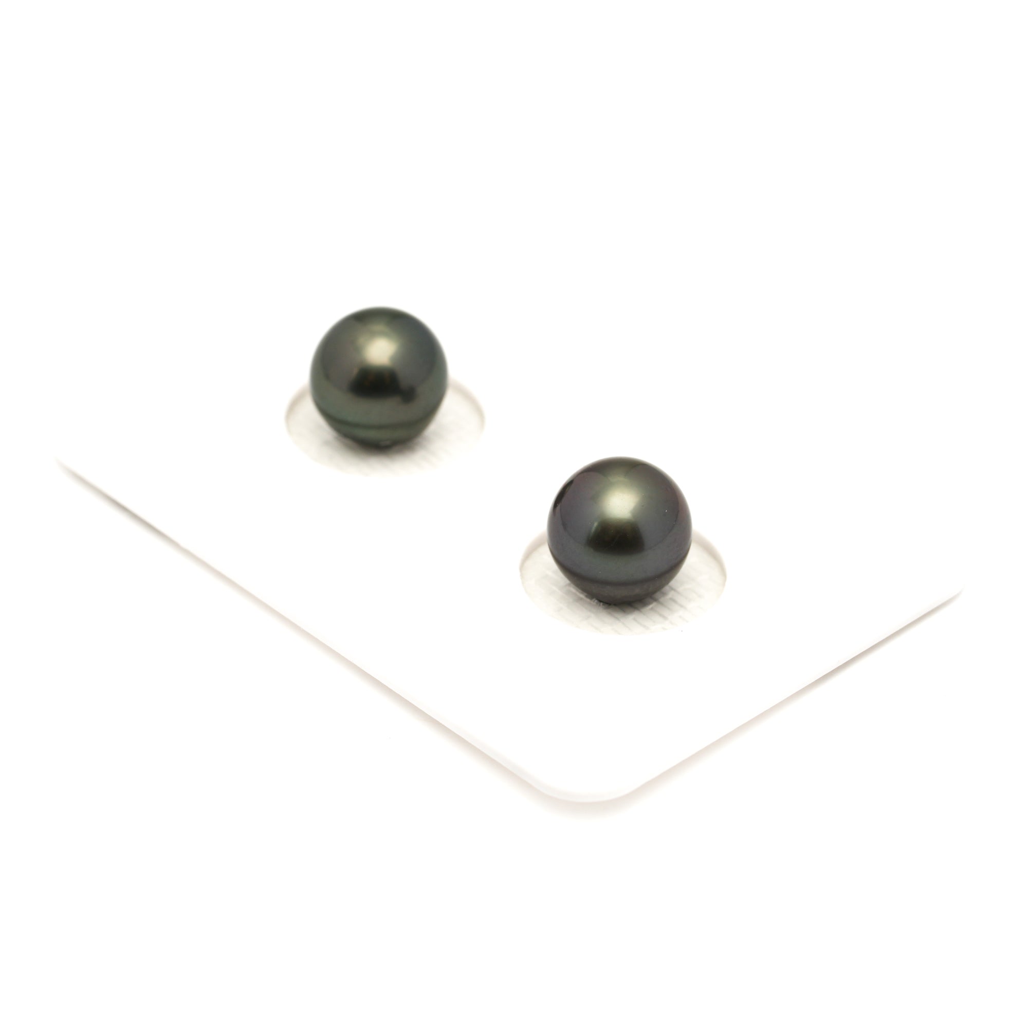 2pcs Green 8.5mm - SR/NR AAA Quality Tahitian Pearl Pair ER1895 LP1