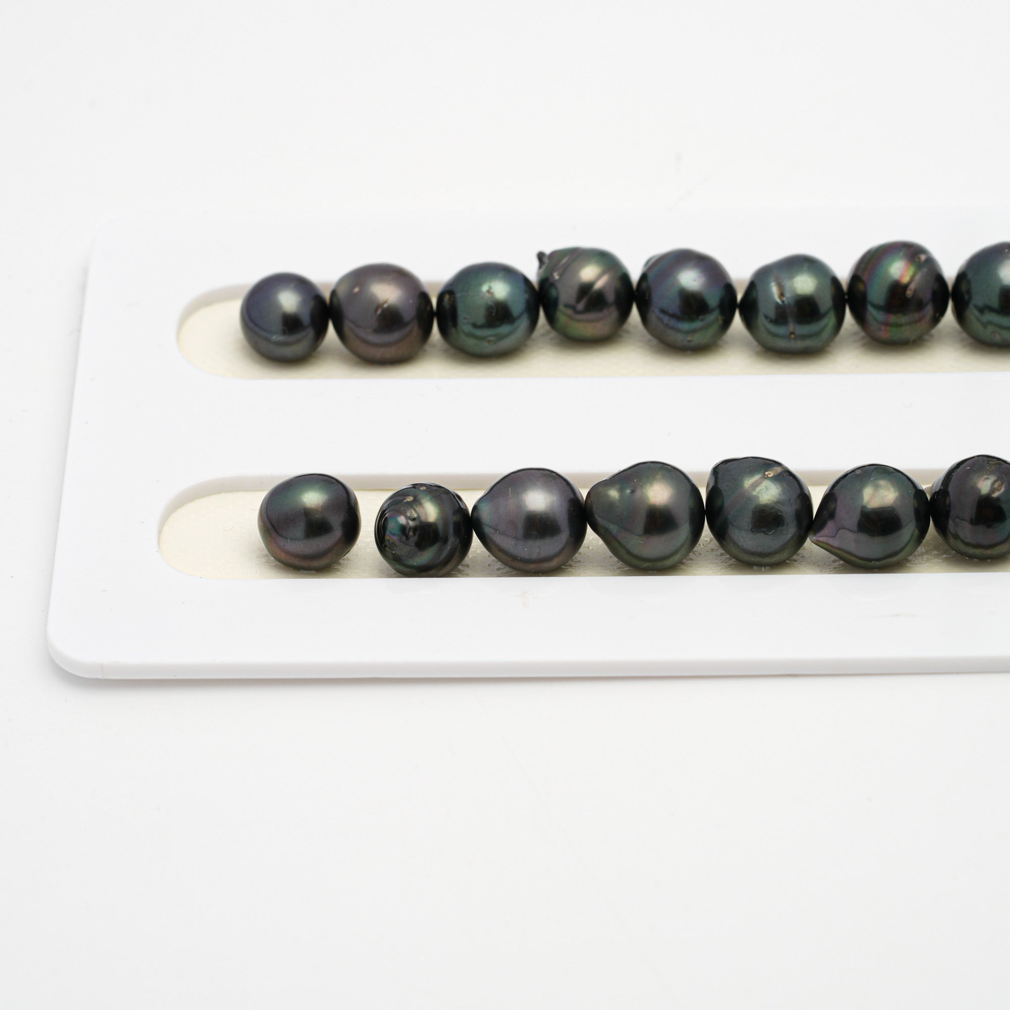 44pcs Drilled Dark Mix 8-10mm - CL/SB AA/AAA Quality Drilled Tahitian Pearl Necklace NL1512 THMIX2.6