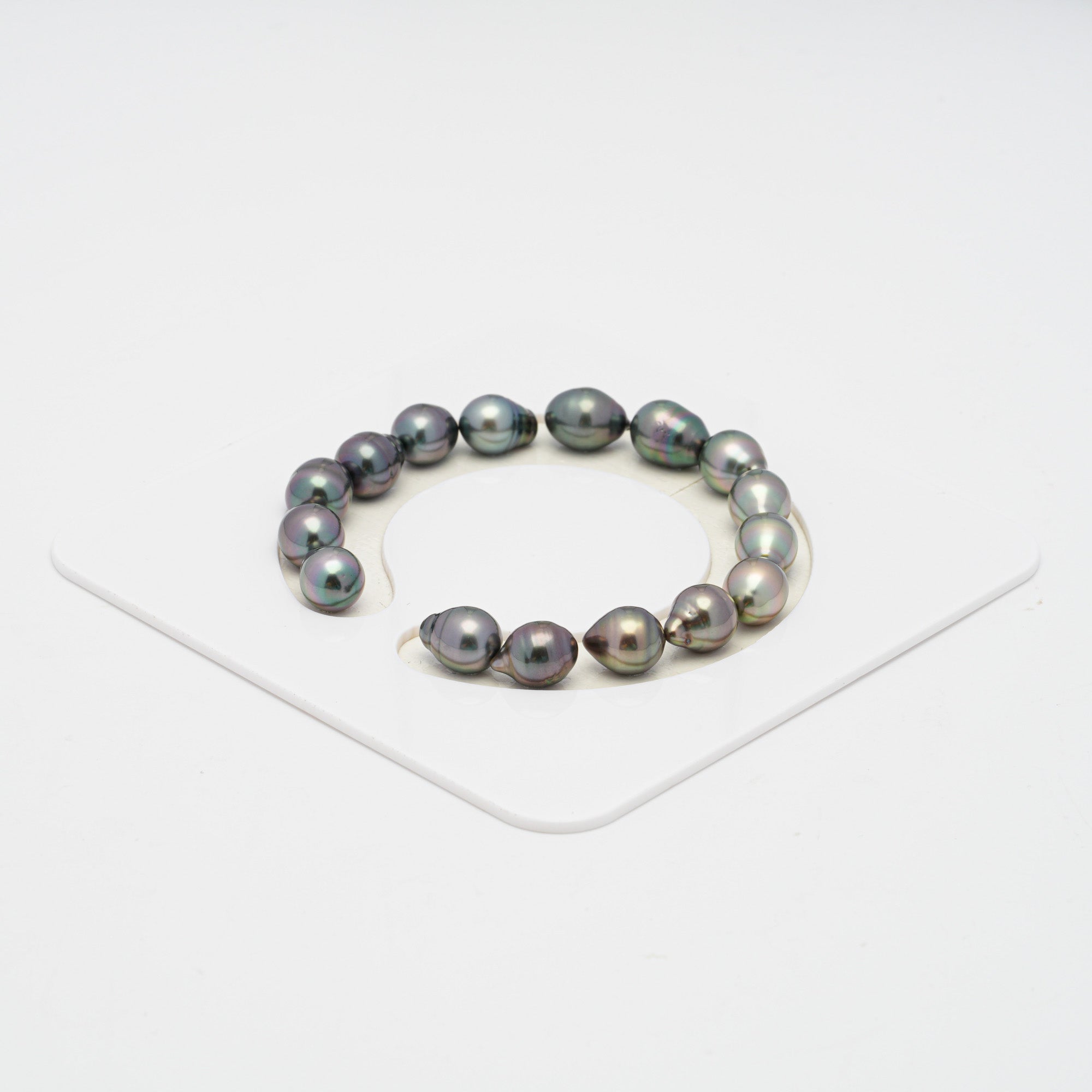 16pcs "High Luster" Multicolor 8-9mm - SB AAA/AA Quality Tahitian Pearl Bracelet BR2043 OR7