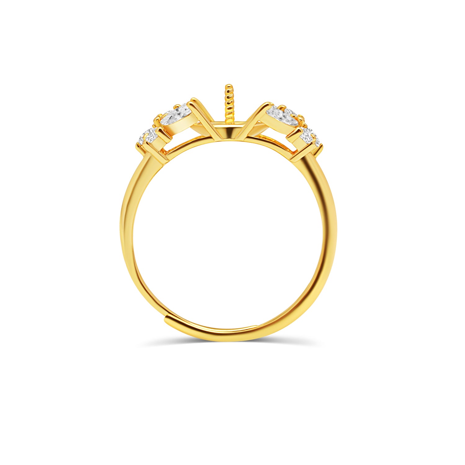 Adjustable Ring 925 Silver for pearl SC386G/ SC386