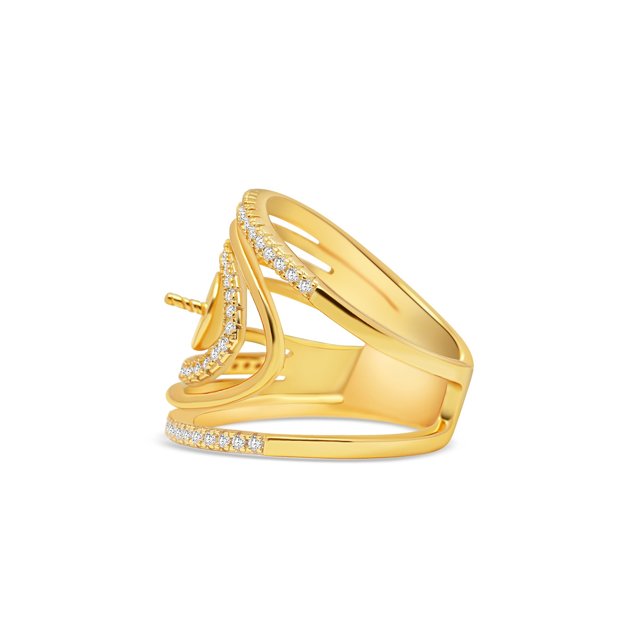 Adjustable Ring 925 Silver for pearl SC476G