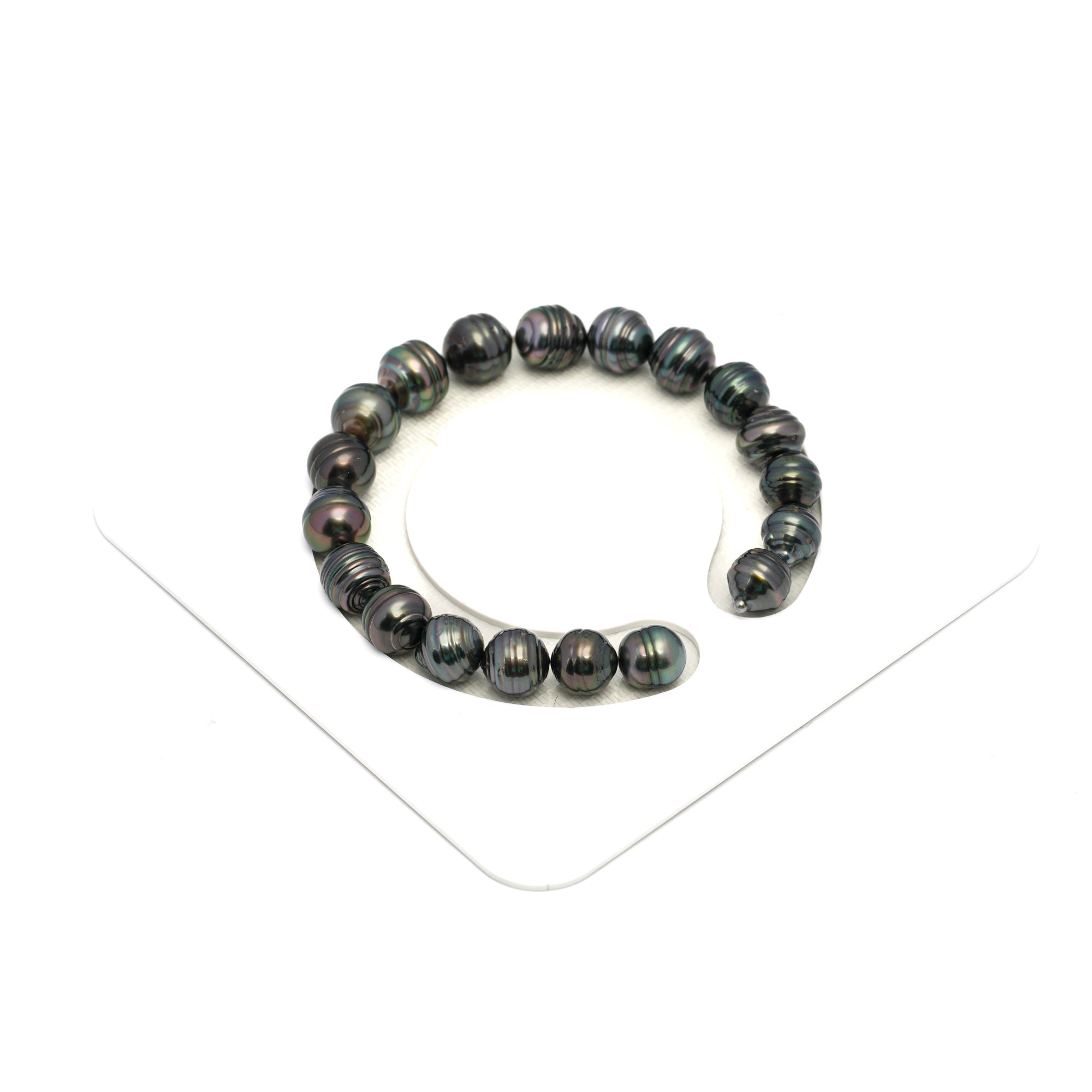19pcs Dark 8-10mm - CL AAA/AA Quality Tahitian Pearl Bracelet BR2299 HL4