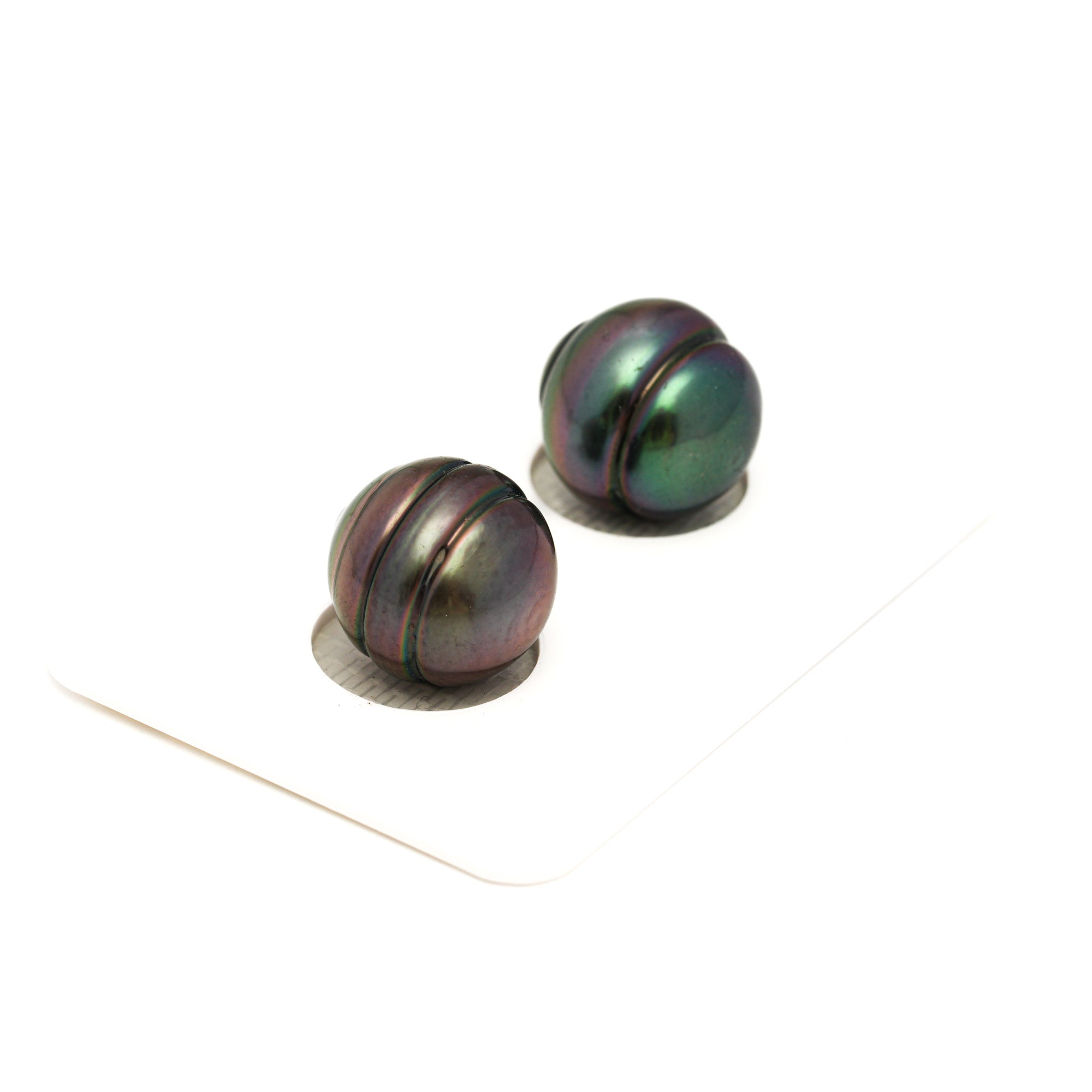 2pcs Cherry Mix 12.4-12.6mm - CL AAA Quality Tahitian Pearl Pair ER1813 CMP9