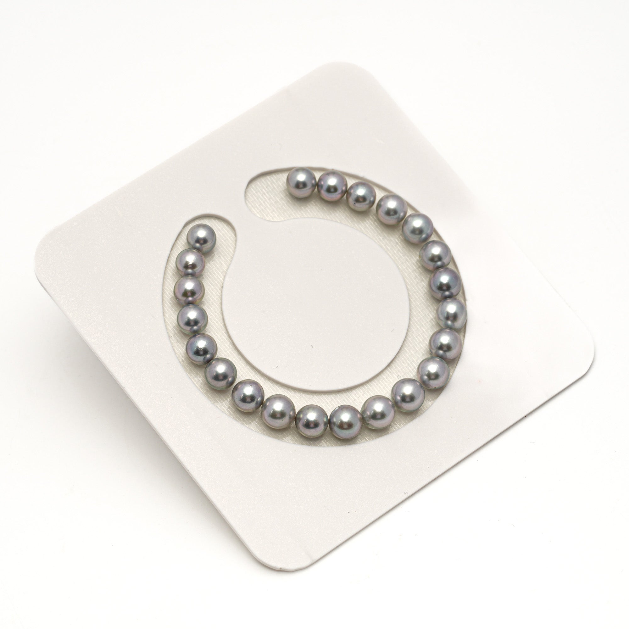 22pcs Akoya Pearl "High Luster" Silver Pink 7.5-7.9mm - SR AAA/AA Quality Akoya Pearl Bracelet AKBR2387 CMA1